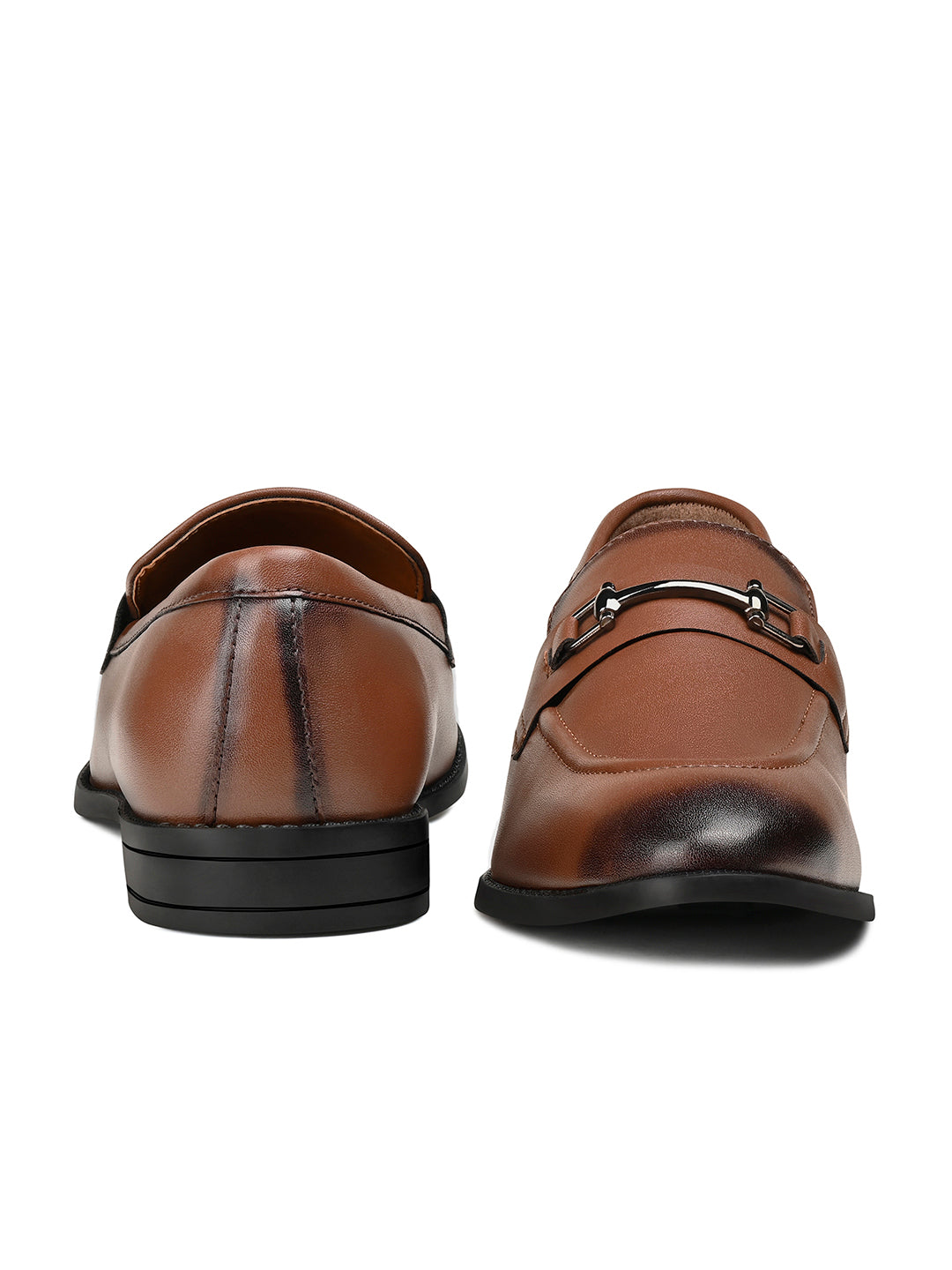 Russet Tan Shoes Slipon Style Comfortable Moccasin with Buckle
