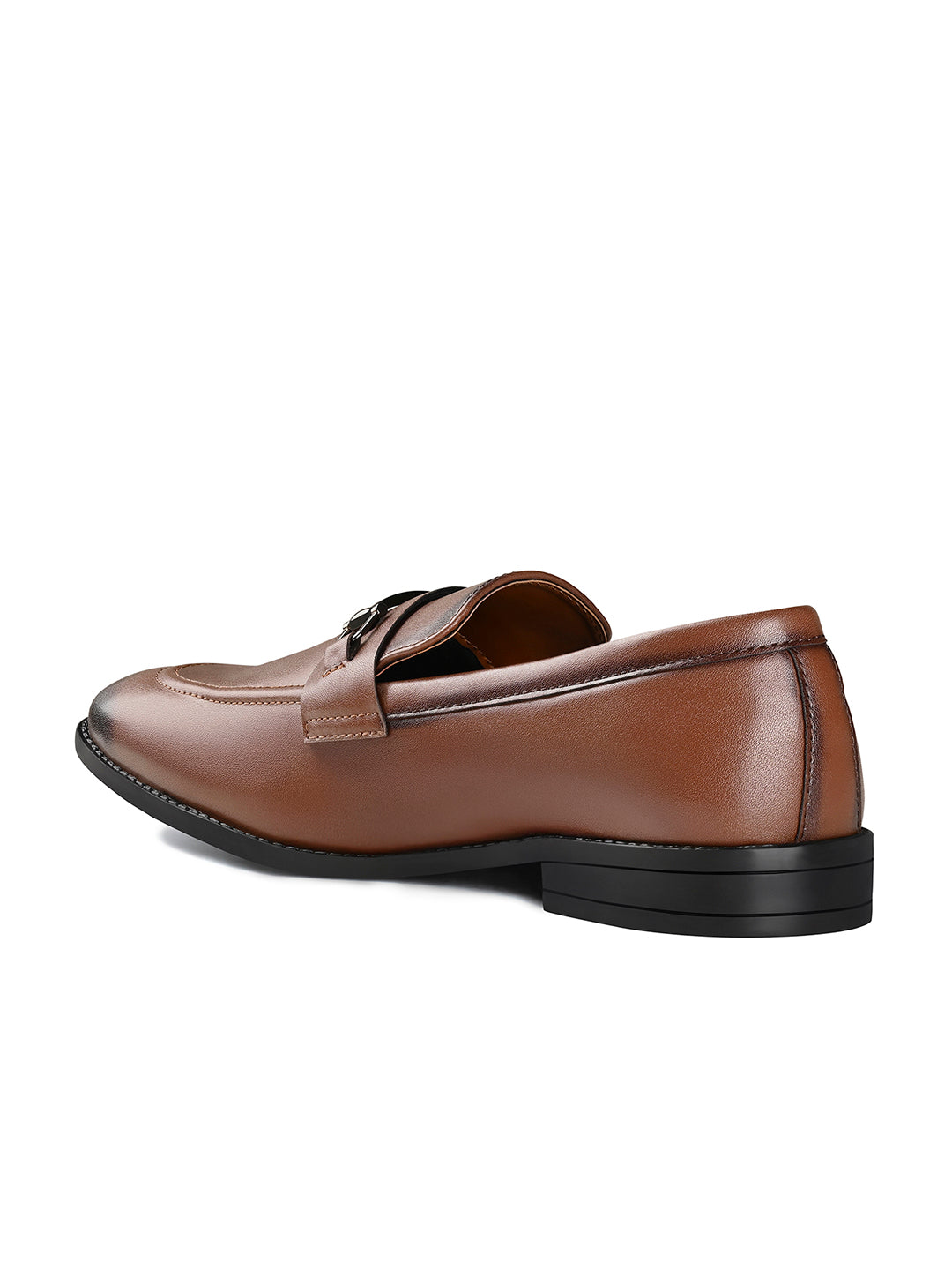 Russet Tan Shoes Slipon Style Comfortable Moccasin with Buckle