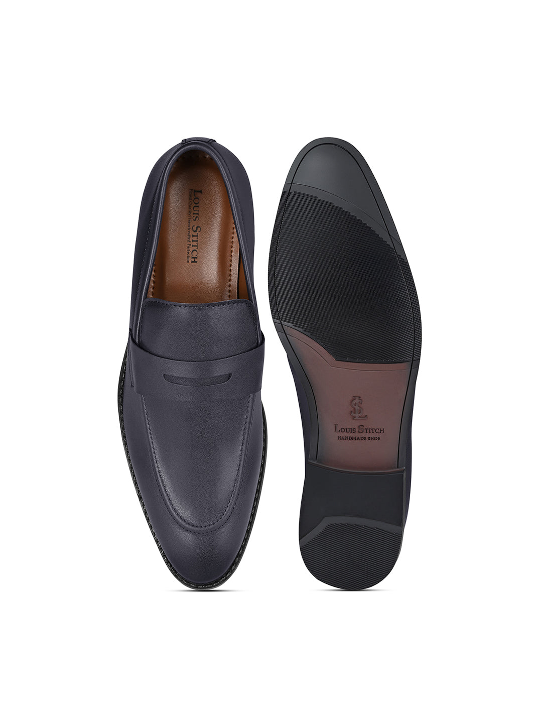 Federal Blue Slipon Style Comfortable Moccasin