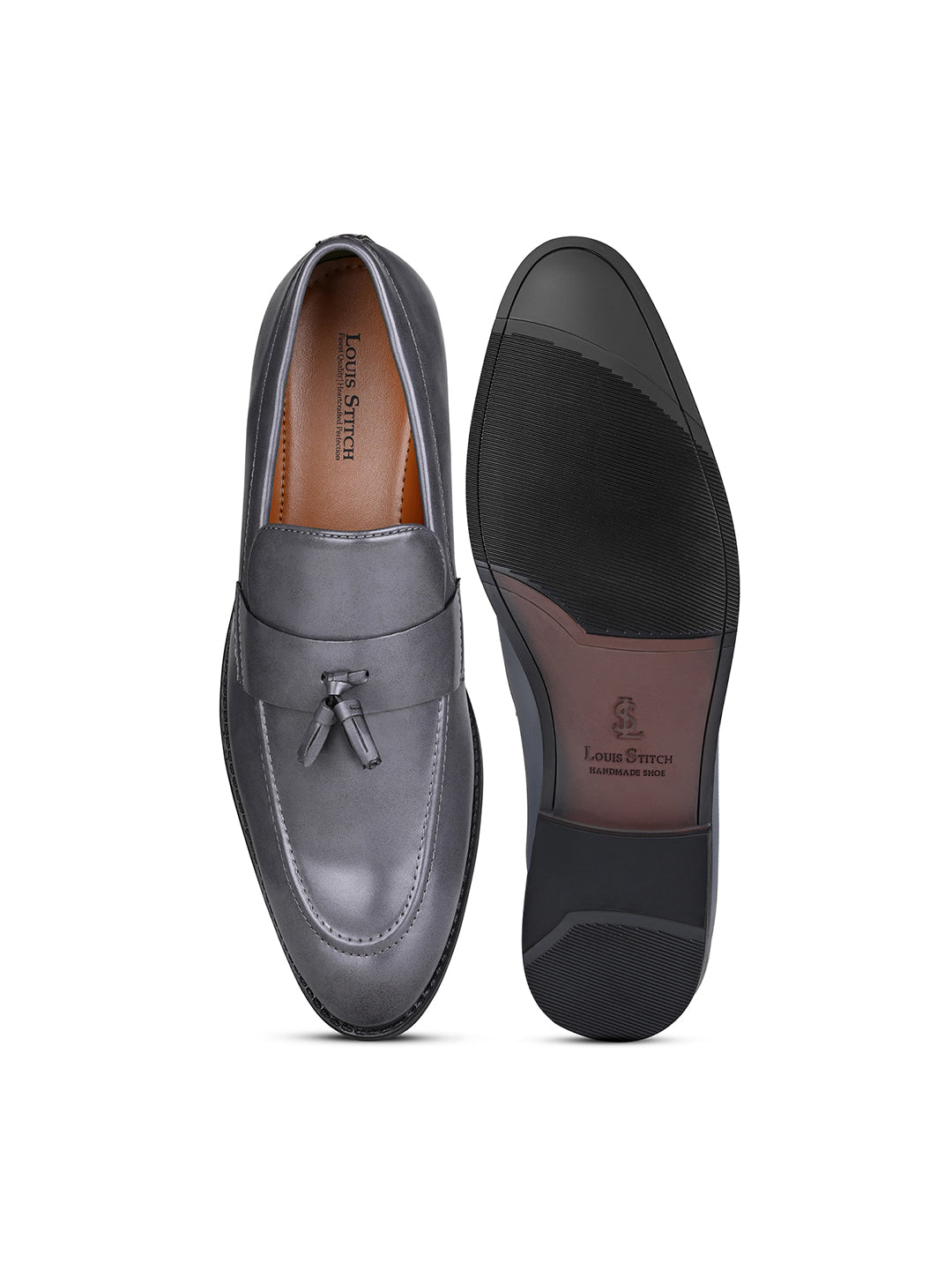 Ash Grey Tassel Style Comfortable Moccasin