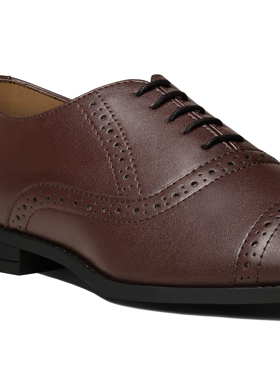 Brunette Brown Oxford Style Comfortable Formal Laceup Shoes