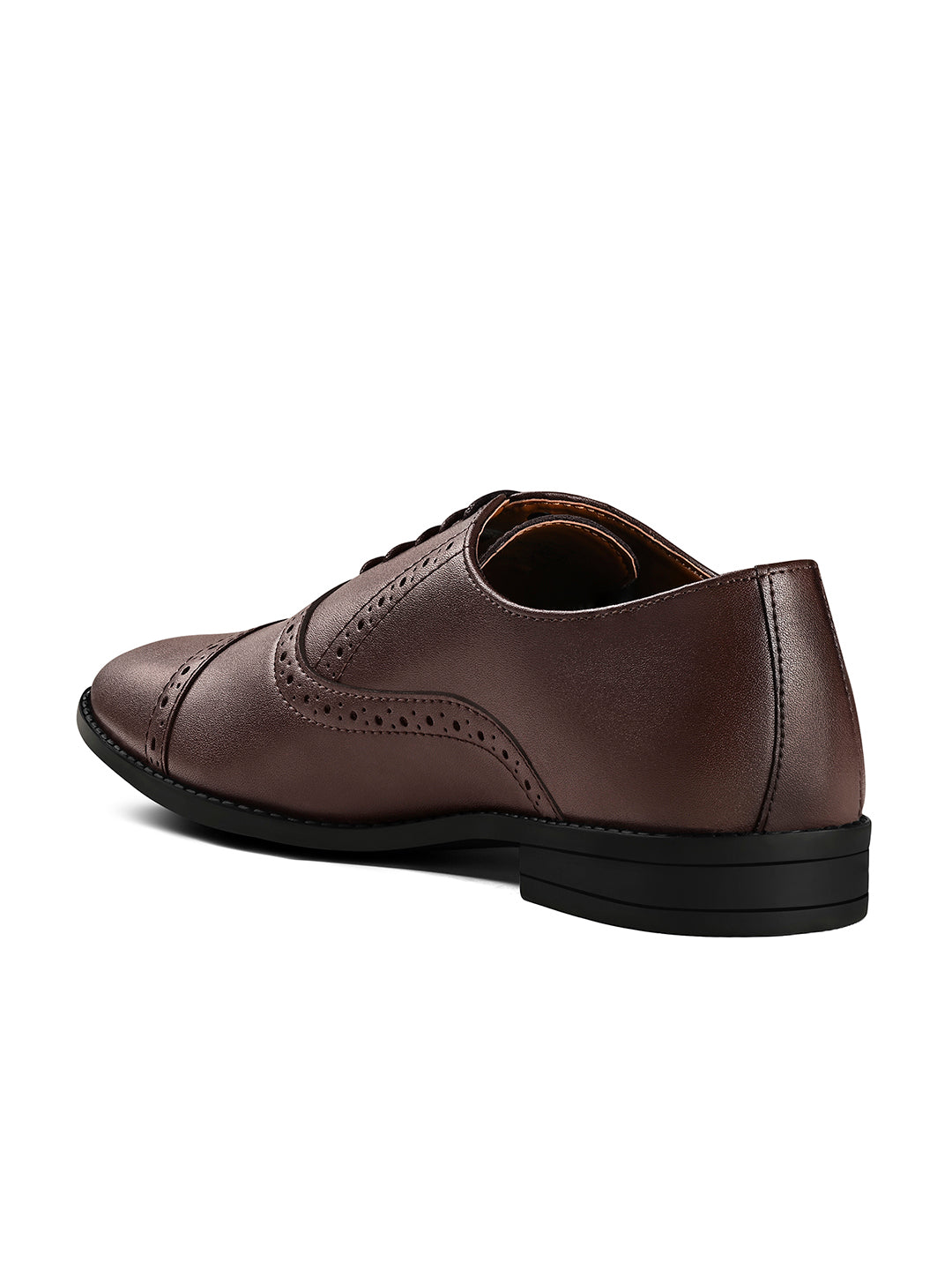 Brunette Brown Oxford Style Comfortable Formal Laceup Shoes