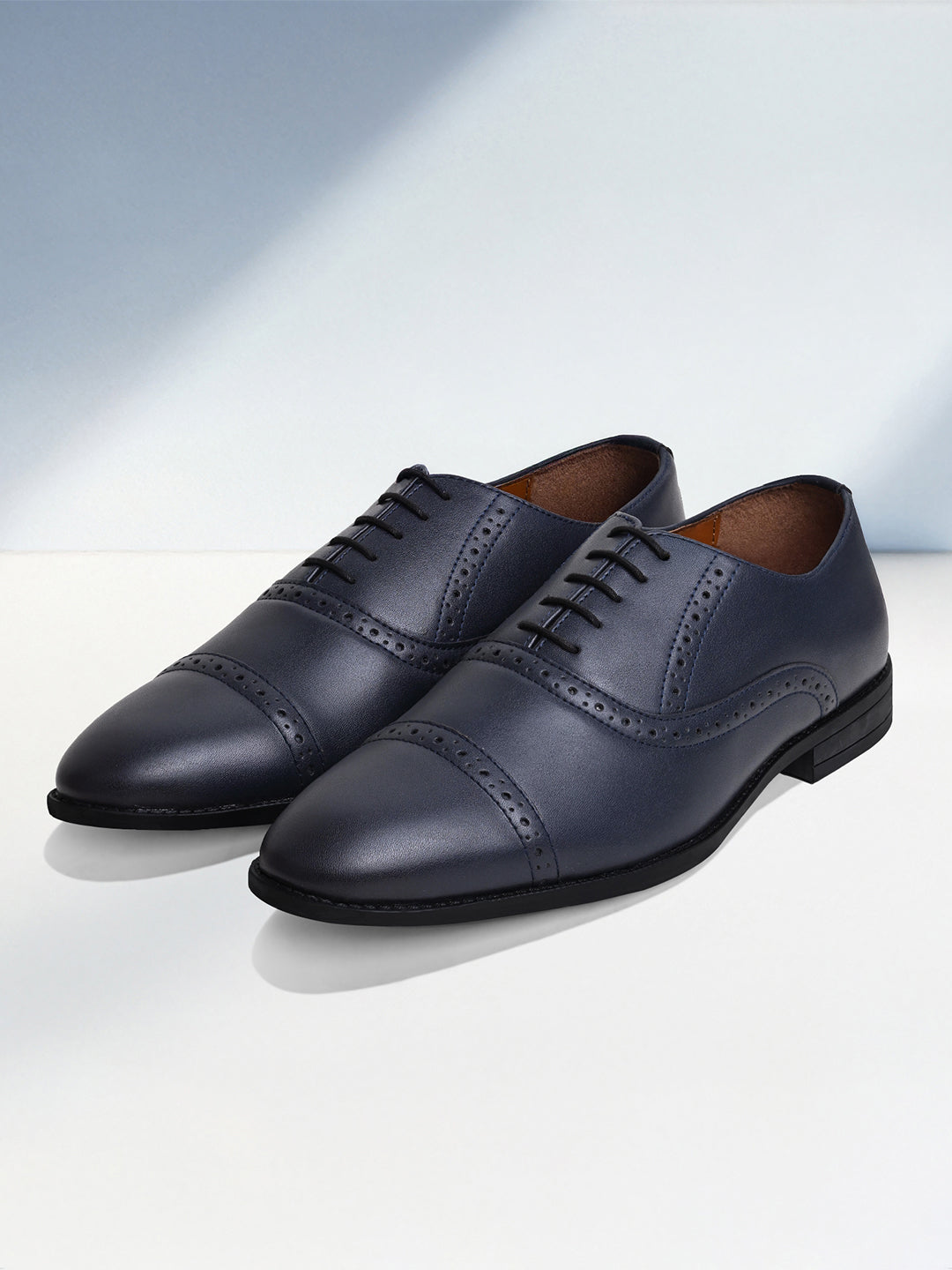 Federal Blue Oxford Style Comfortable Formal Laceup Shoes