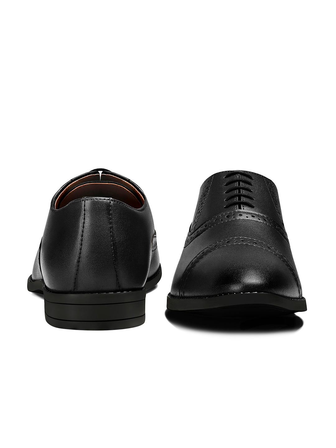 Jet Black Oxford Style Comfortable Formal Laceup Shoes