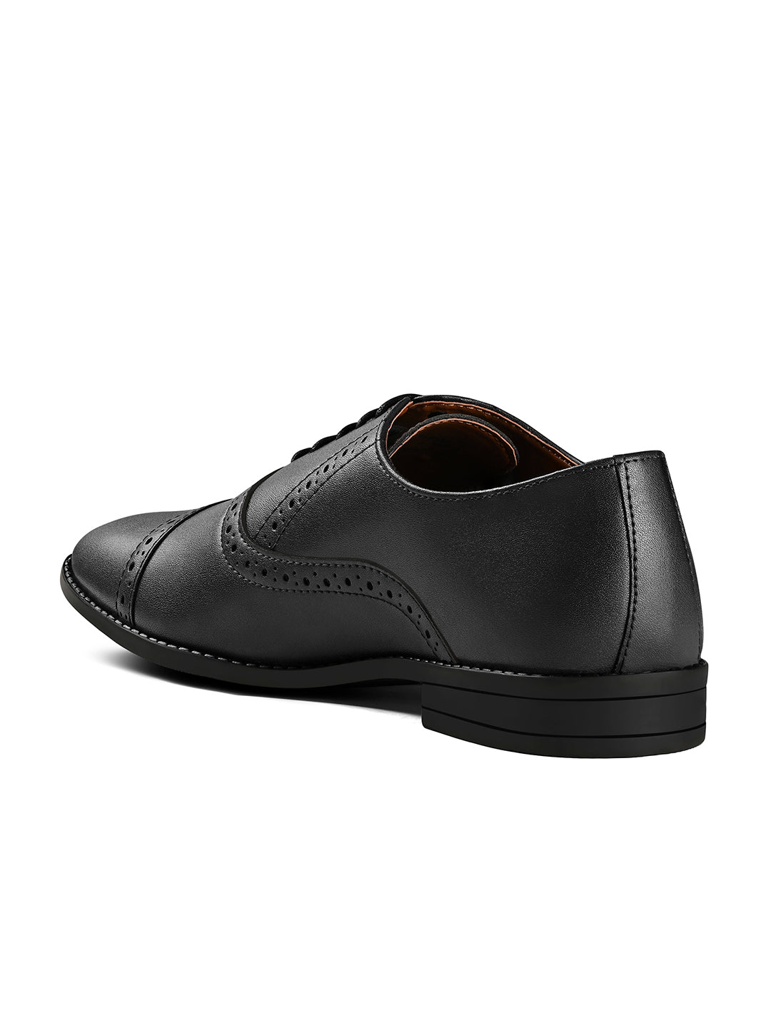 Jet Black Oxford Style Comfortable Formal Laceup Shoes