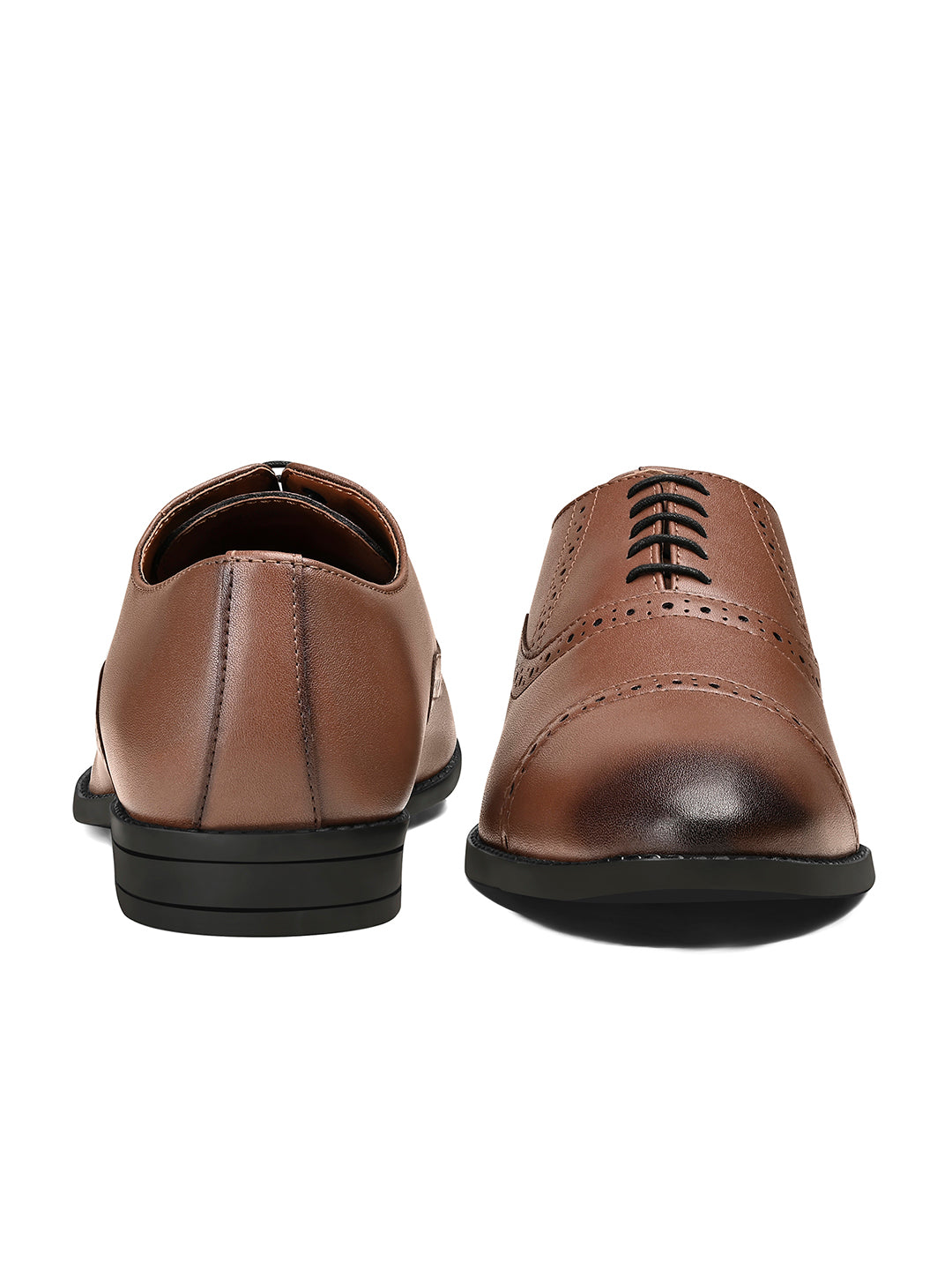 Tan Oxford Style Comfortable Formal Laceup Shoes