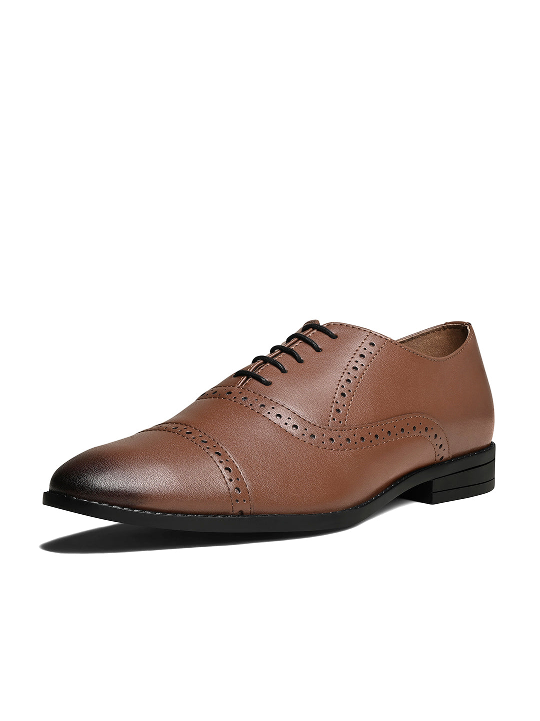 Tan Oxford Style Comfortable Formal Laceup Shoes
