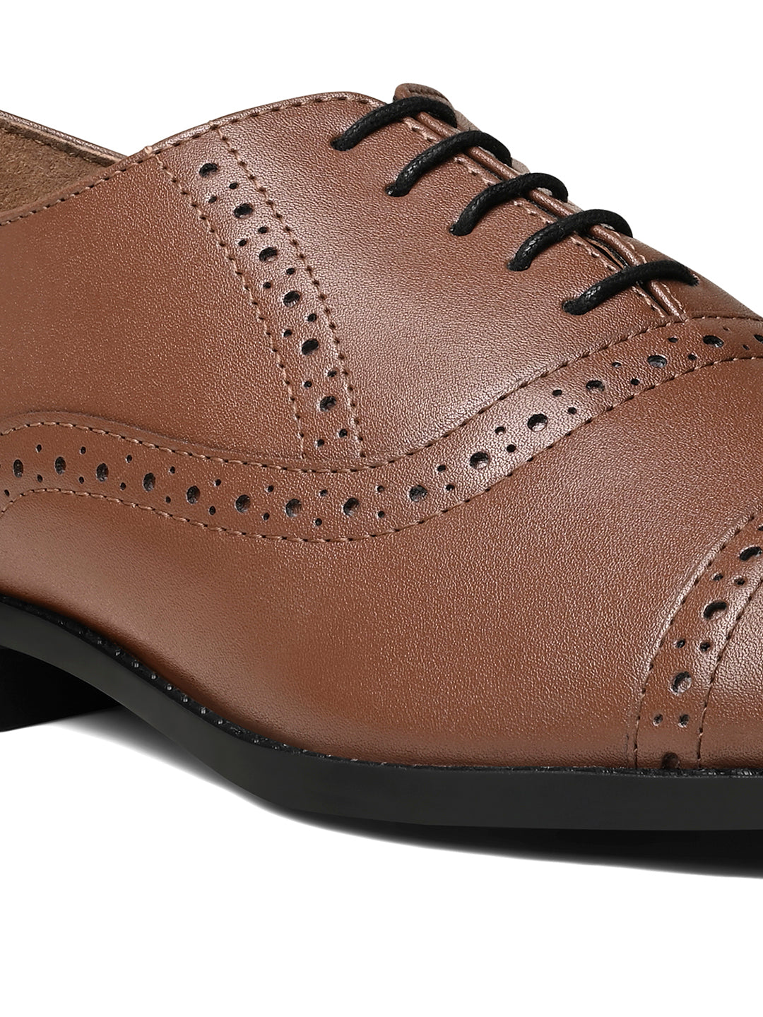 Tan Oxford Style Comfortable Formal Laceup Shoes