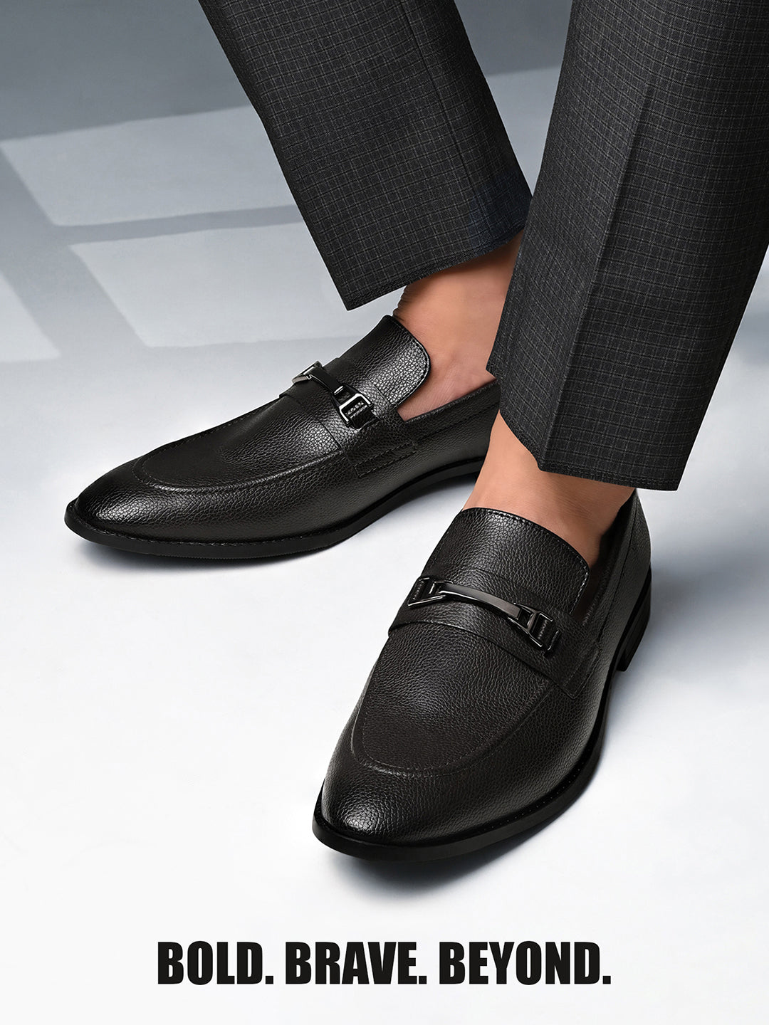 Jet Black Handcrafted Slipon Style Comfortable Moccasins