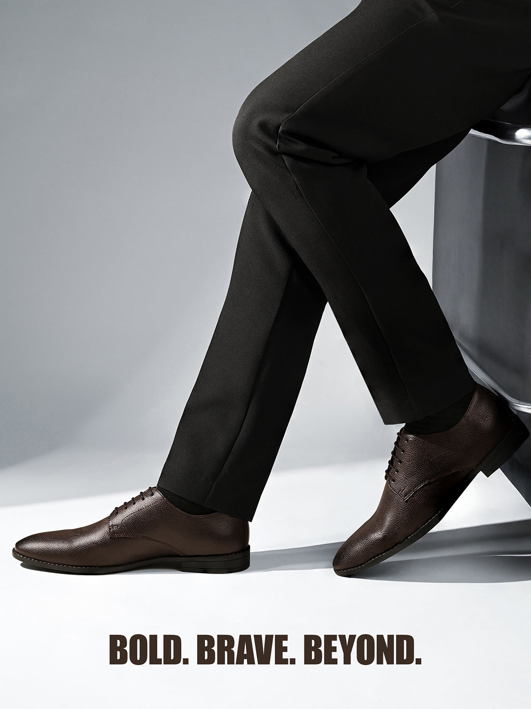 Brunette Brown Handcrafted Derby Lace Up Shoes