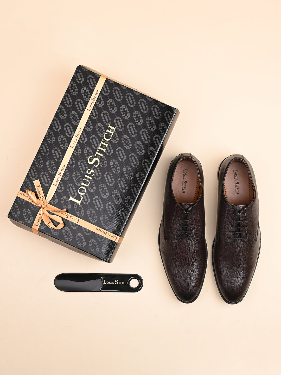 Brunette Brown Handcrafted Derby Lace Up Shoes