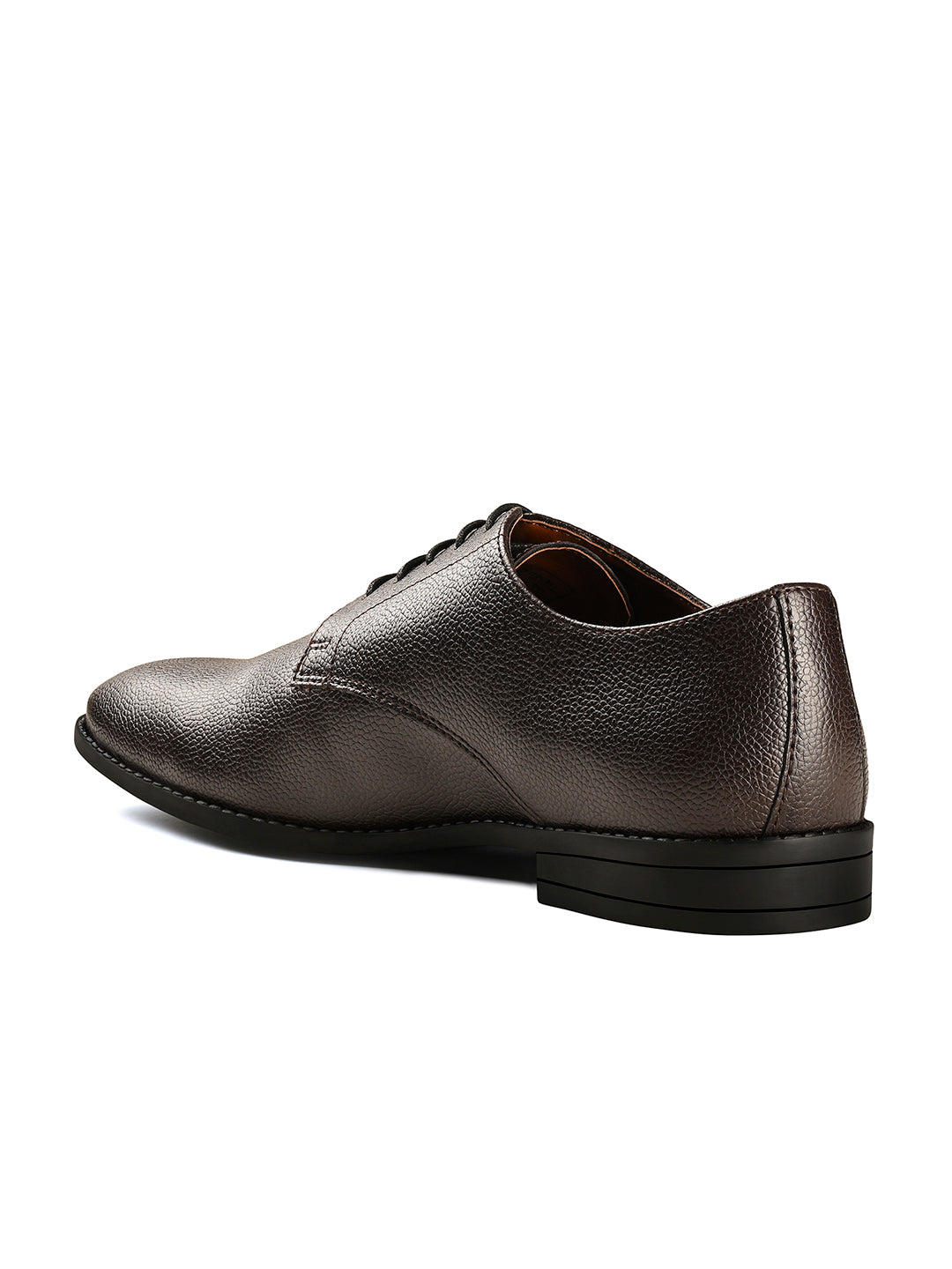 Brunette Brown Handcrafted Derby Lace Up Shoes