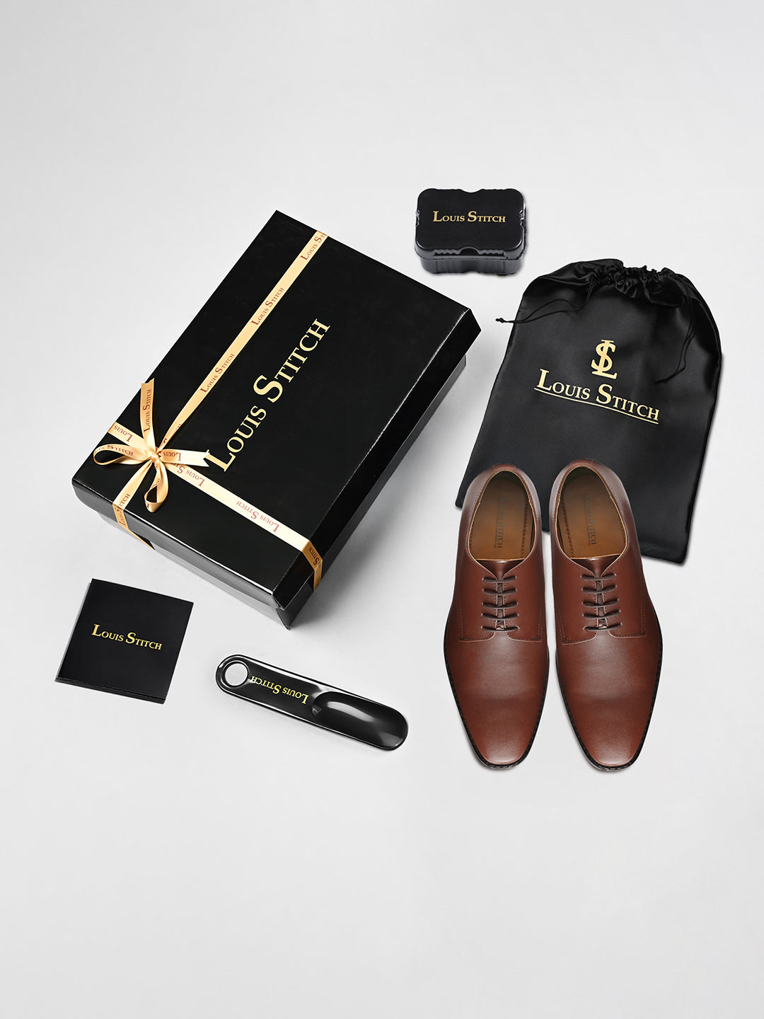 Russet Tan Egyptian Crust Leather Derby Shoes
