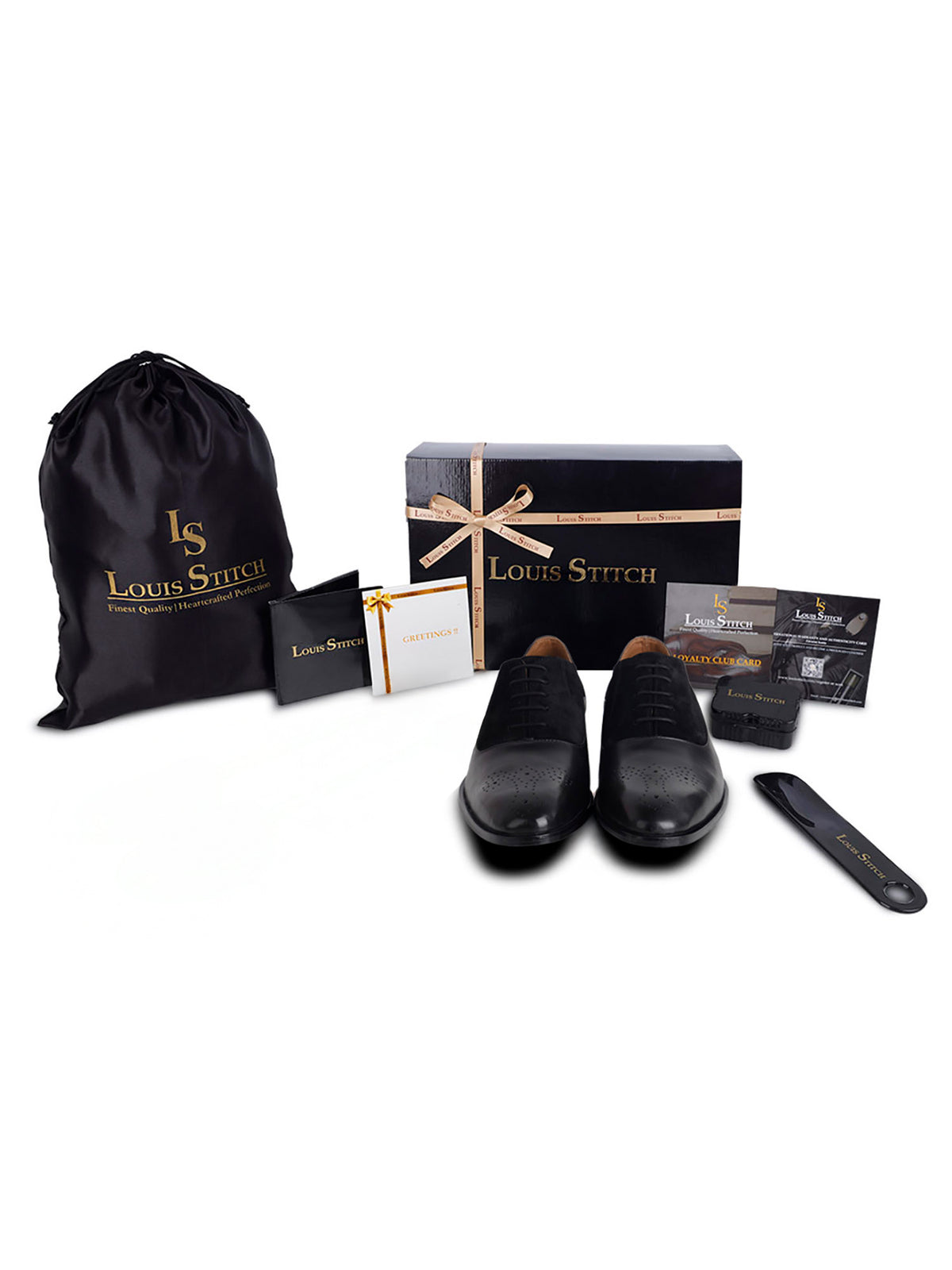 Jet Black Handmade Premium Italian Leather Brogue