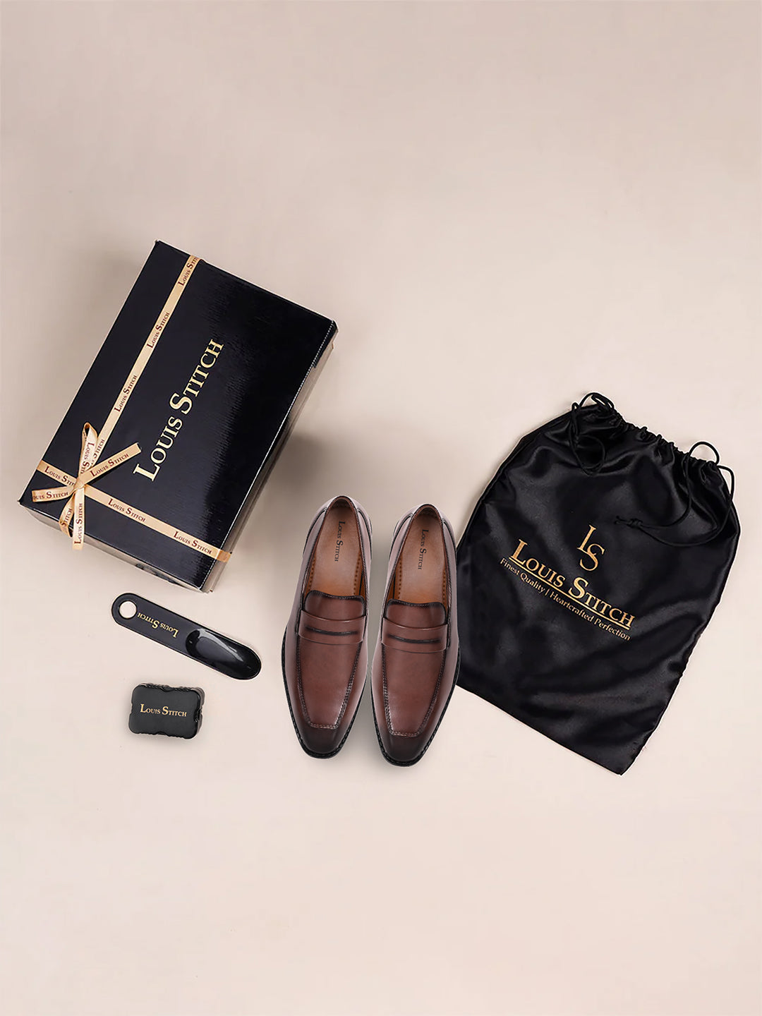 Tan Handcrafted Dual Tone Moccasins Slipons