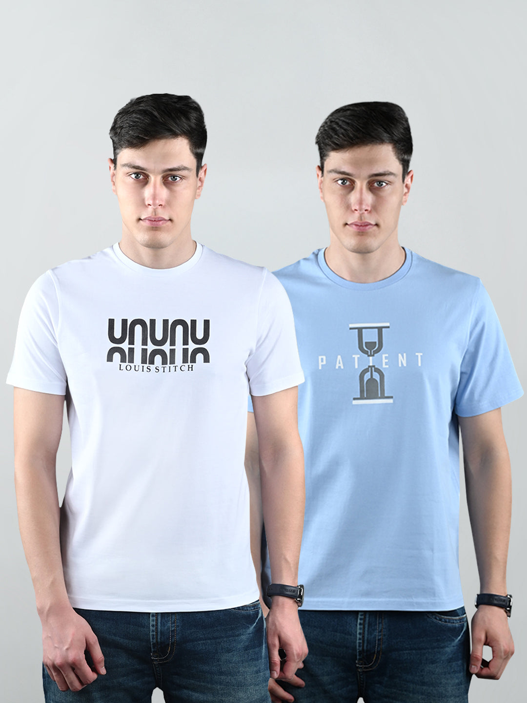 Men's Super Combed Cotton Regular Fit Pack of 2 Roundneck T-shirts