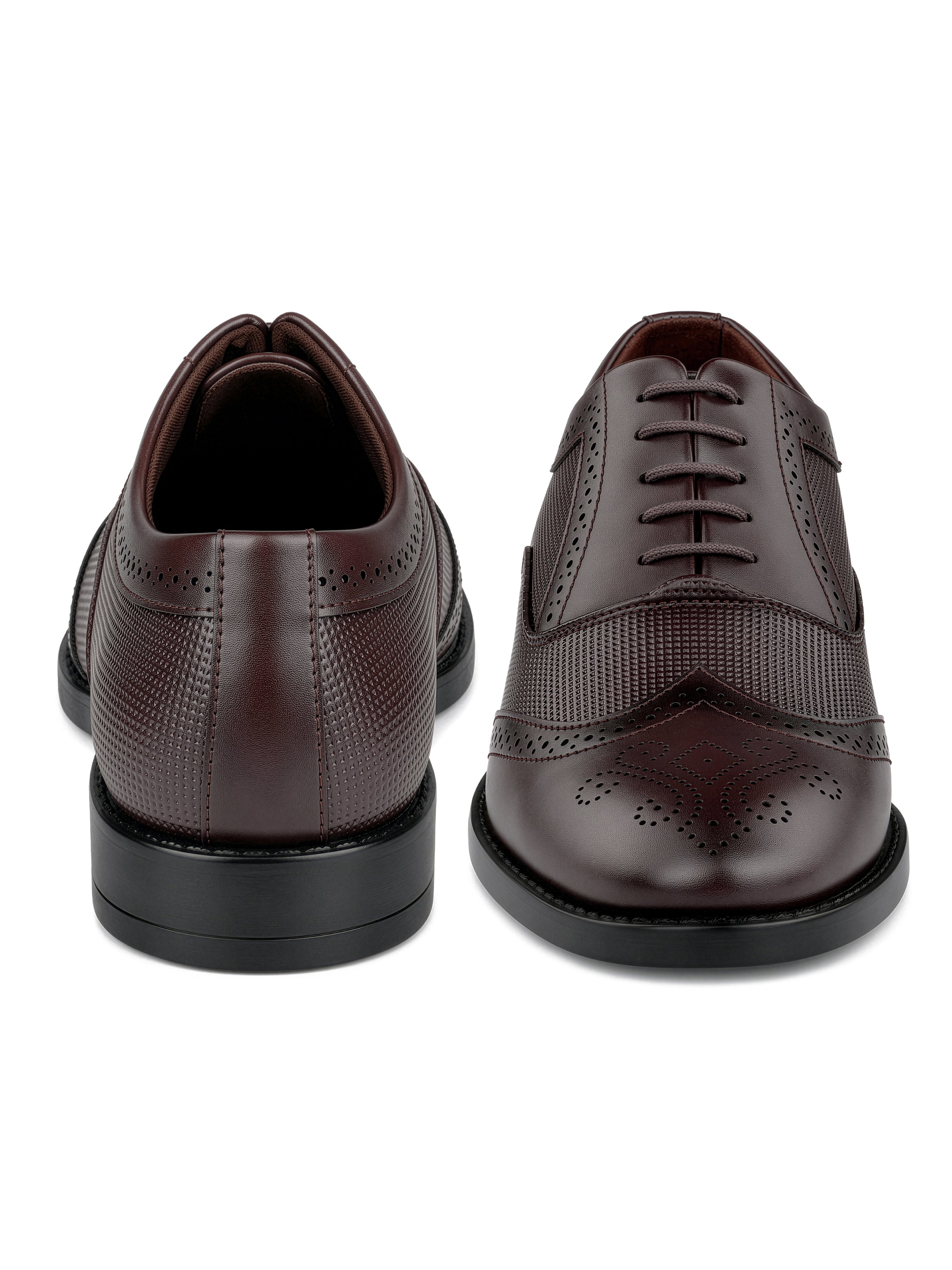 Brunette Brown Formal Brogue Lace-Up Shoes