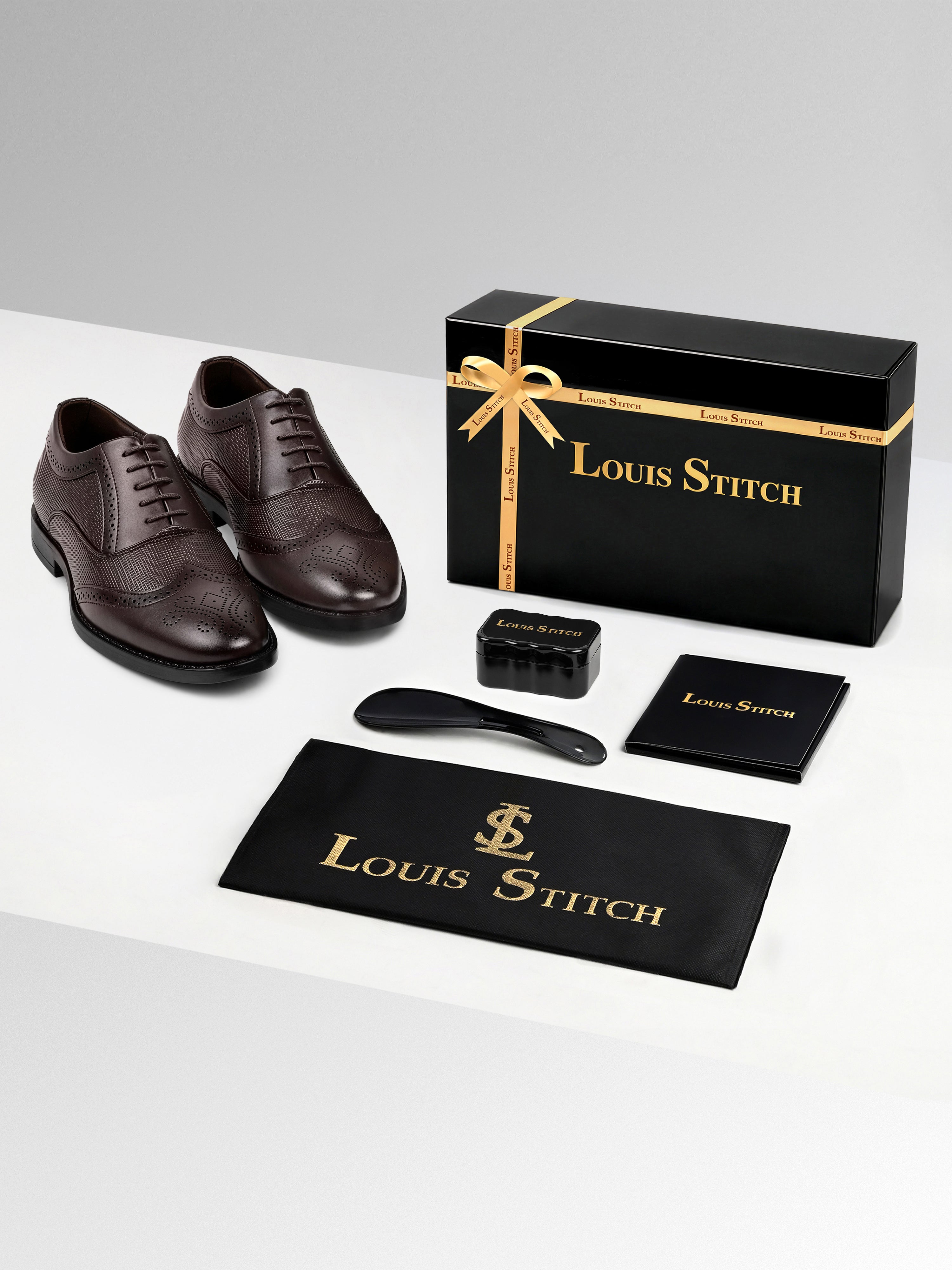 Brunette Brown Formal Brogue Lace-Up Shoes