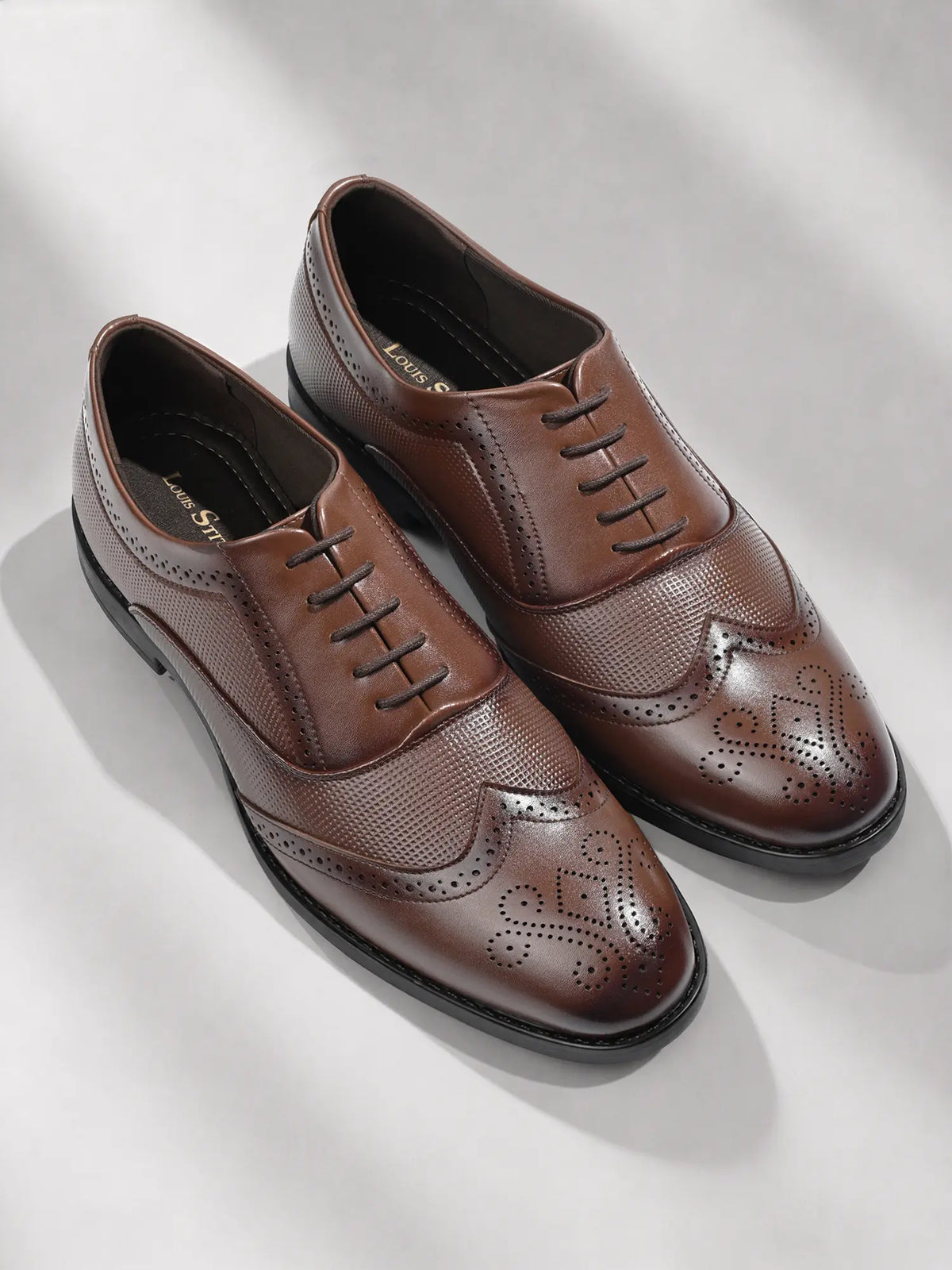Russet Tan Formal Brogue Lace-Up Shoes