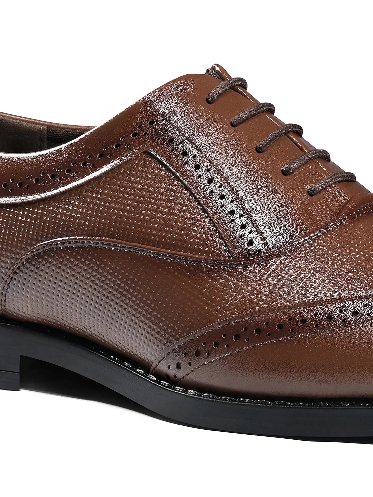 Russet Tan Formal Brogue Lace-Up Shoes