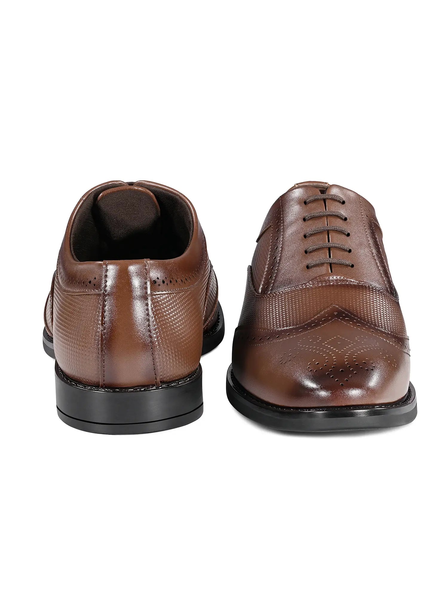 Russet Tan Formal Brogue Lace-Up Shoes