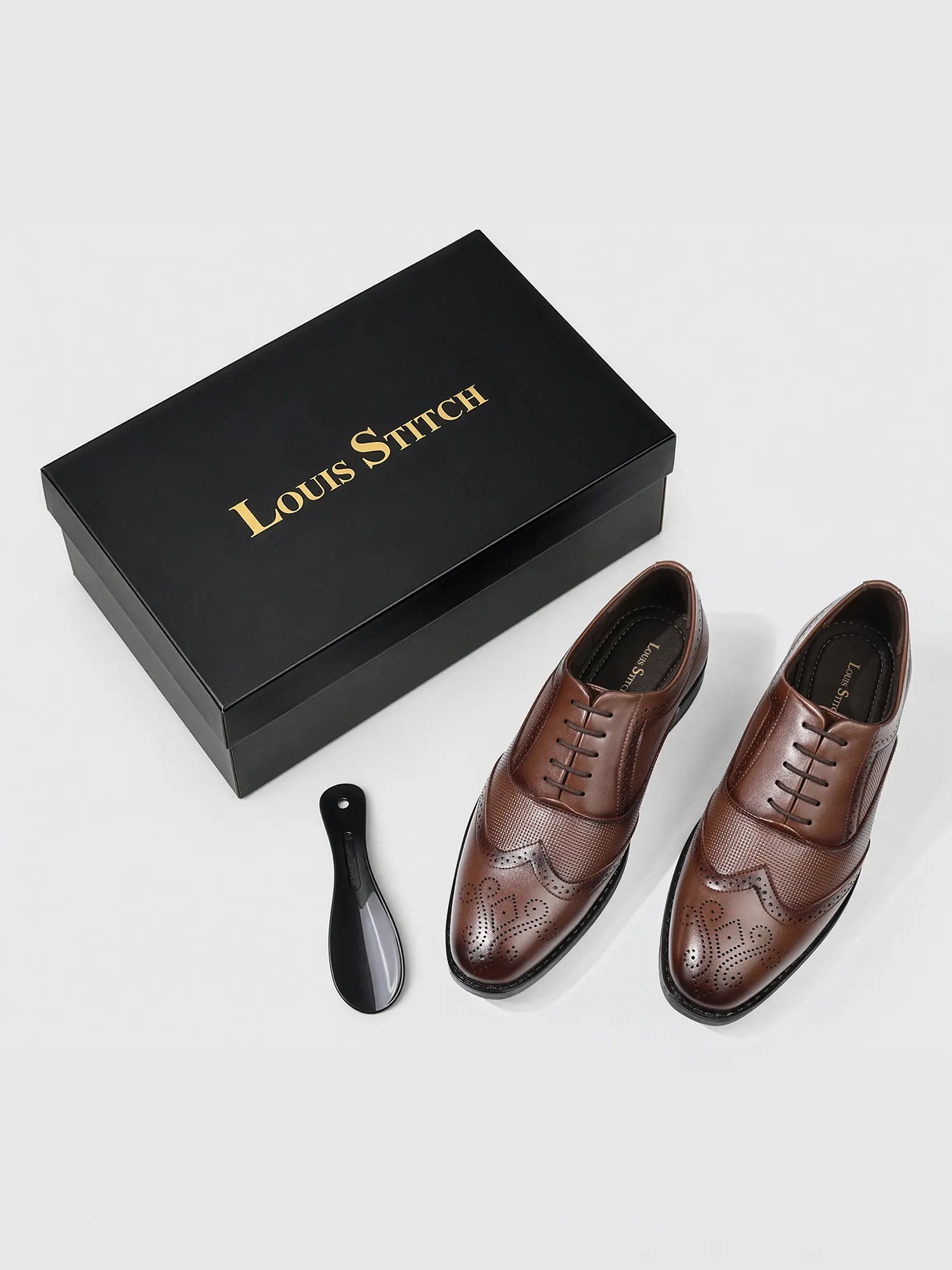 Russet Tan Formal Brogue Lace-Up Shoes