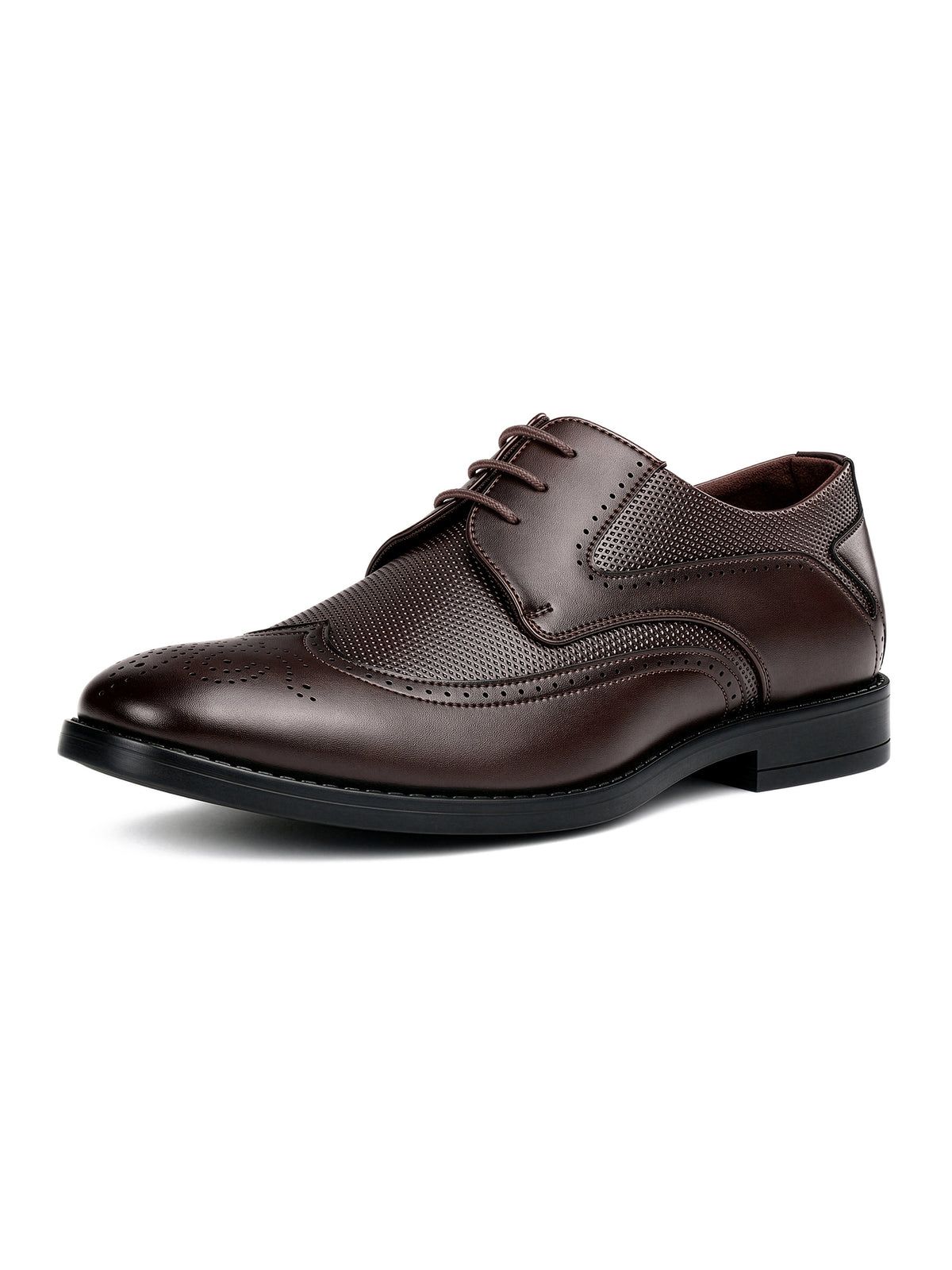 Brunette Brown Formal Brogue Lace-Up Shoes