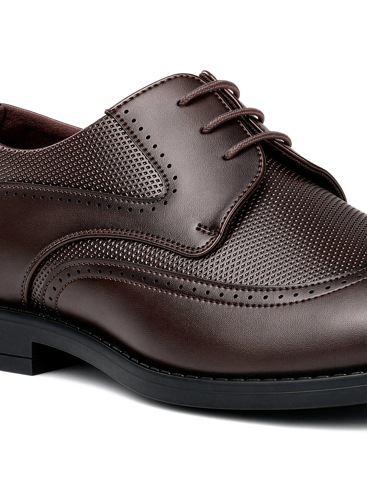 Brunette Brown Formal Brogue Lace-Up Shoes
