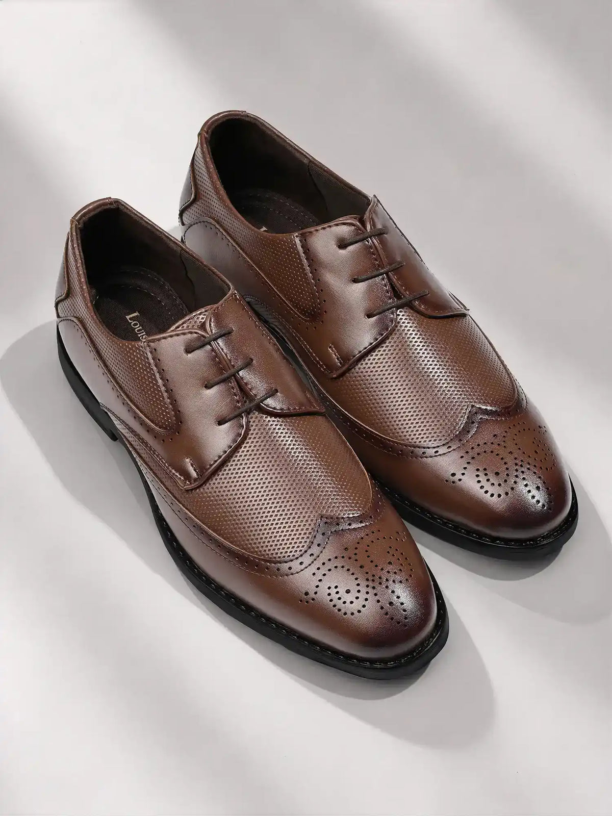 Russet Tan Formal Brogue Lace-Up Shoes