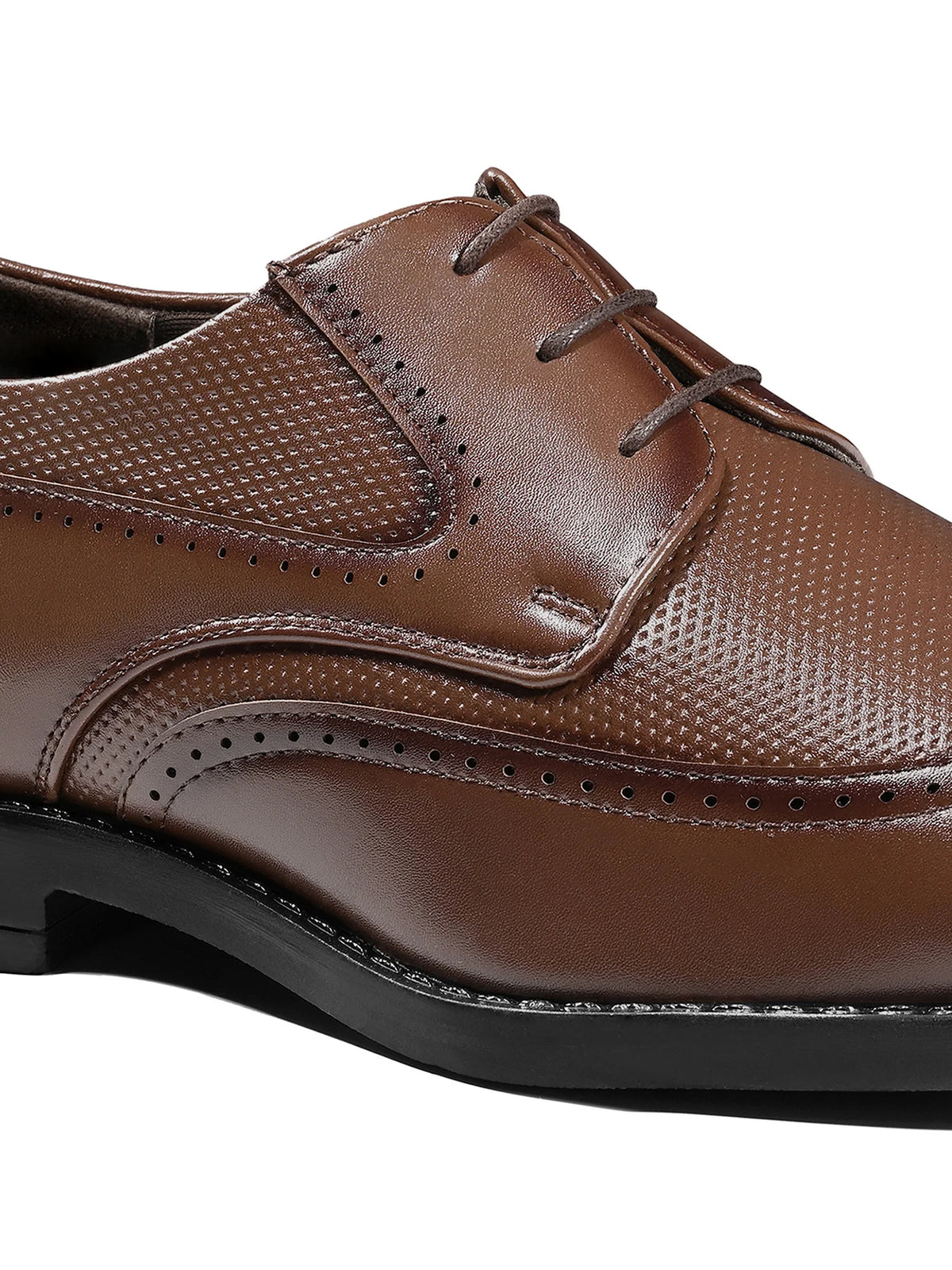 Russet Tan Formal Brogue Lace-Up Shoes