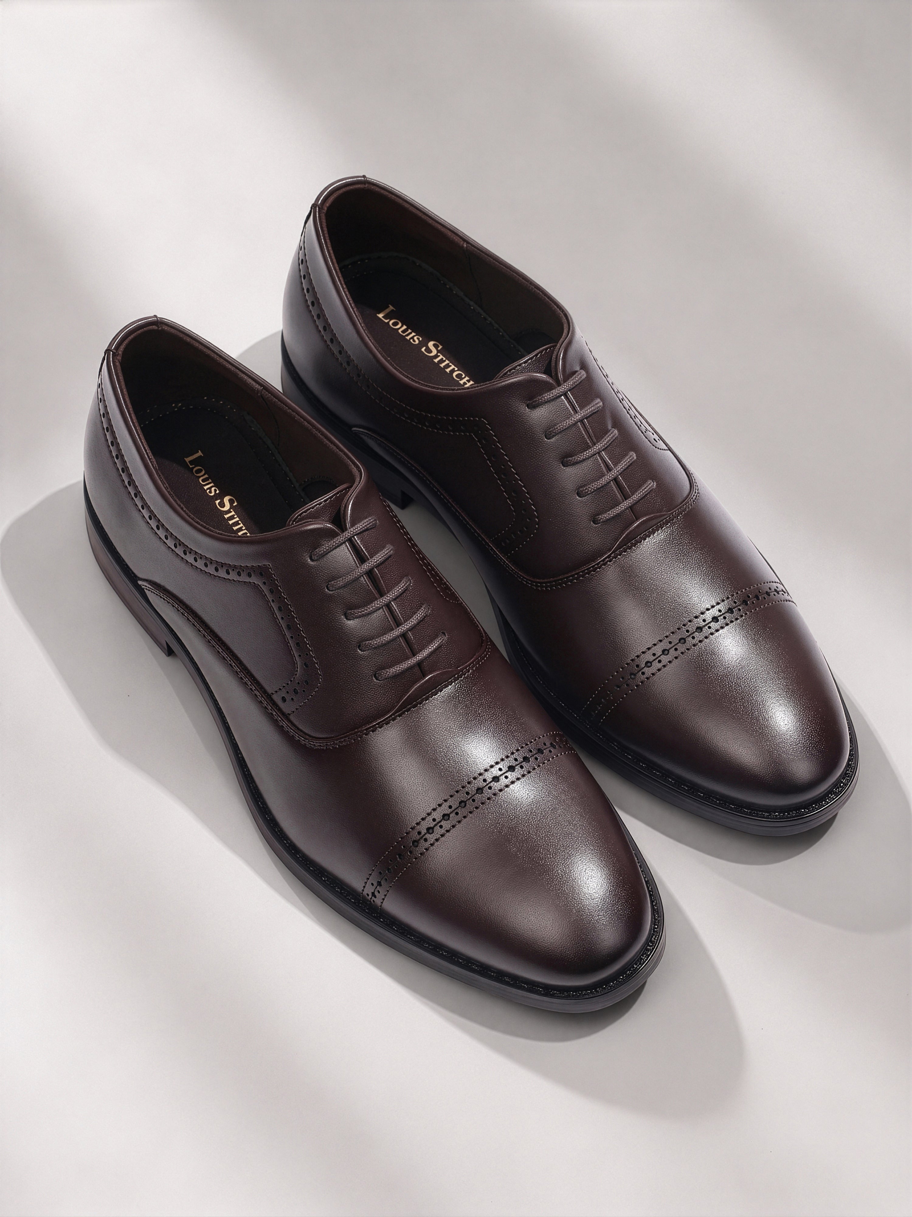 Brunette Brown Formal Oxford Lace-Up Shoes
