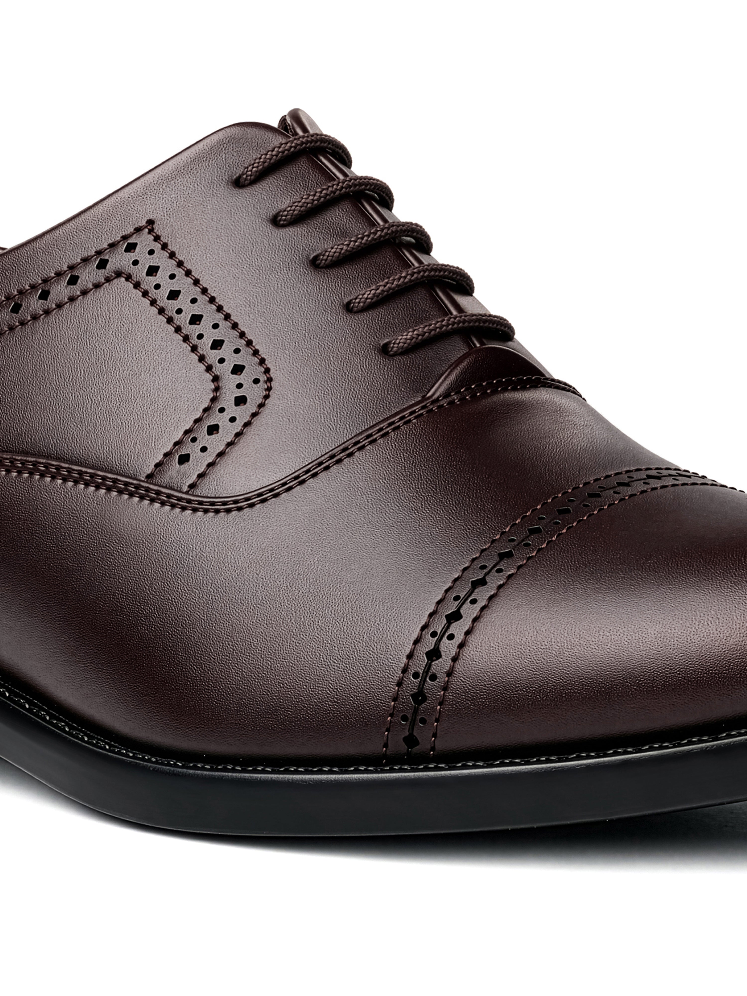 Brunette Brown Formal Oxford Lace-Up Shoes