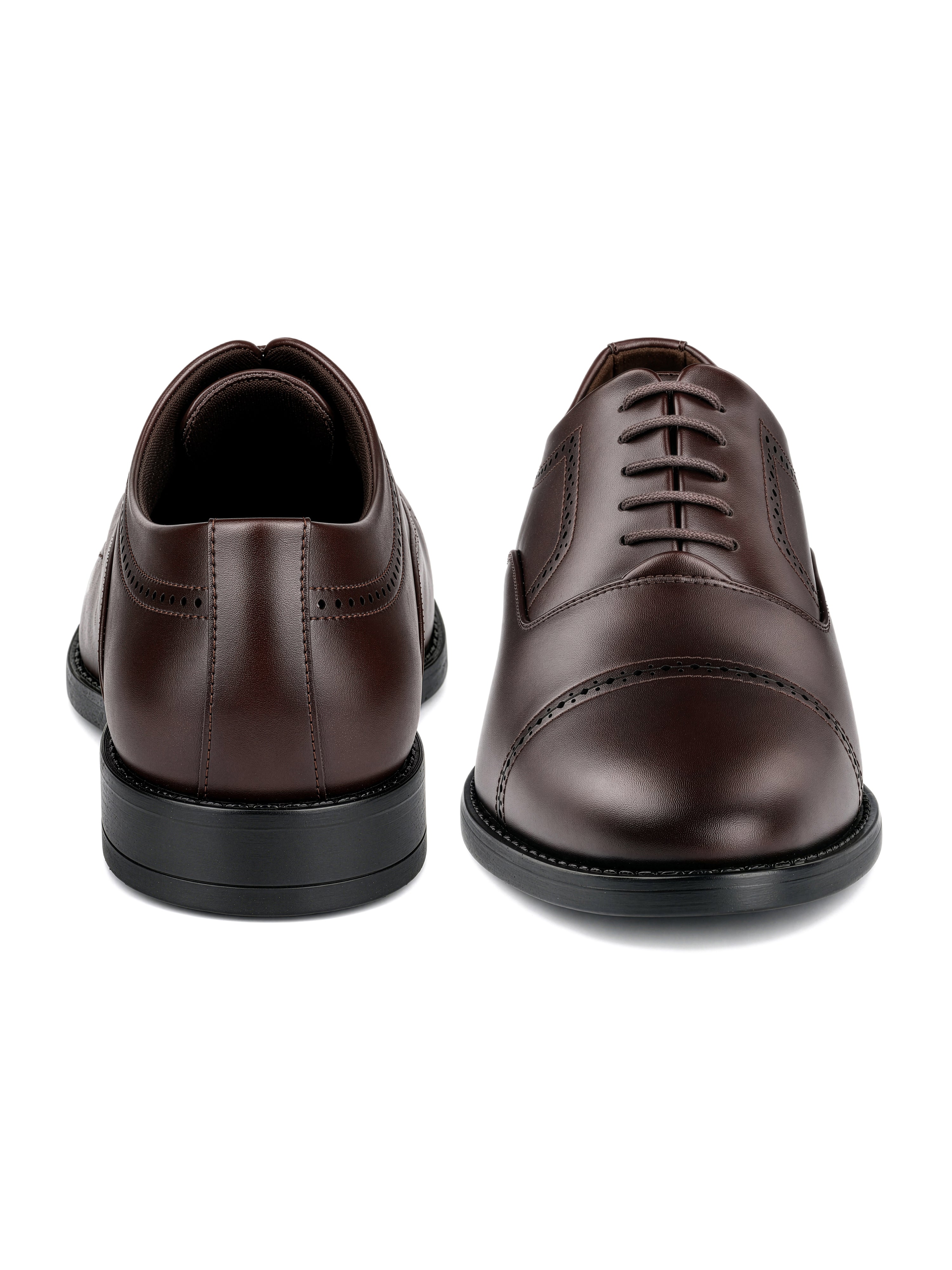Brunette Brown Formal Oxford Lace-Up Shoes