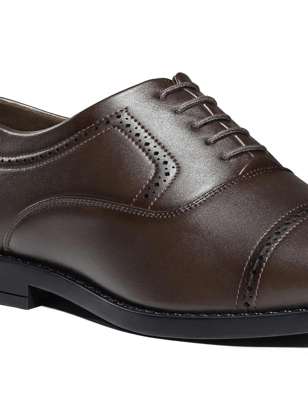 Brunette Brown Formal Oxford Lace-Up Shoes