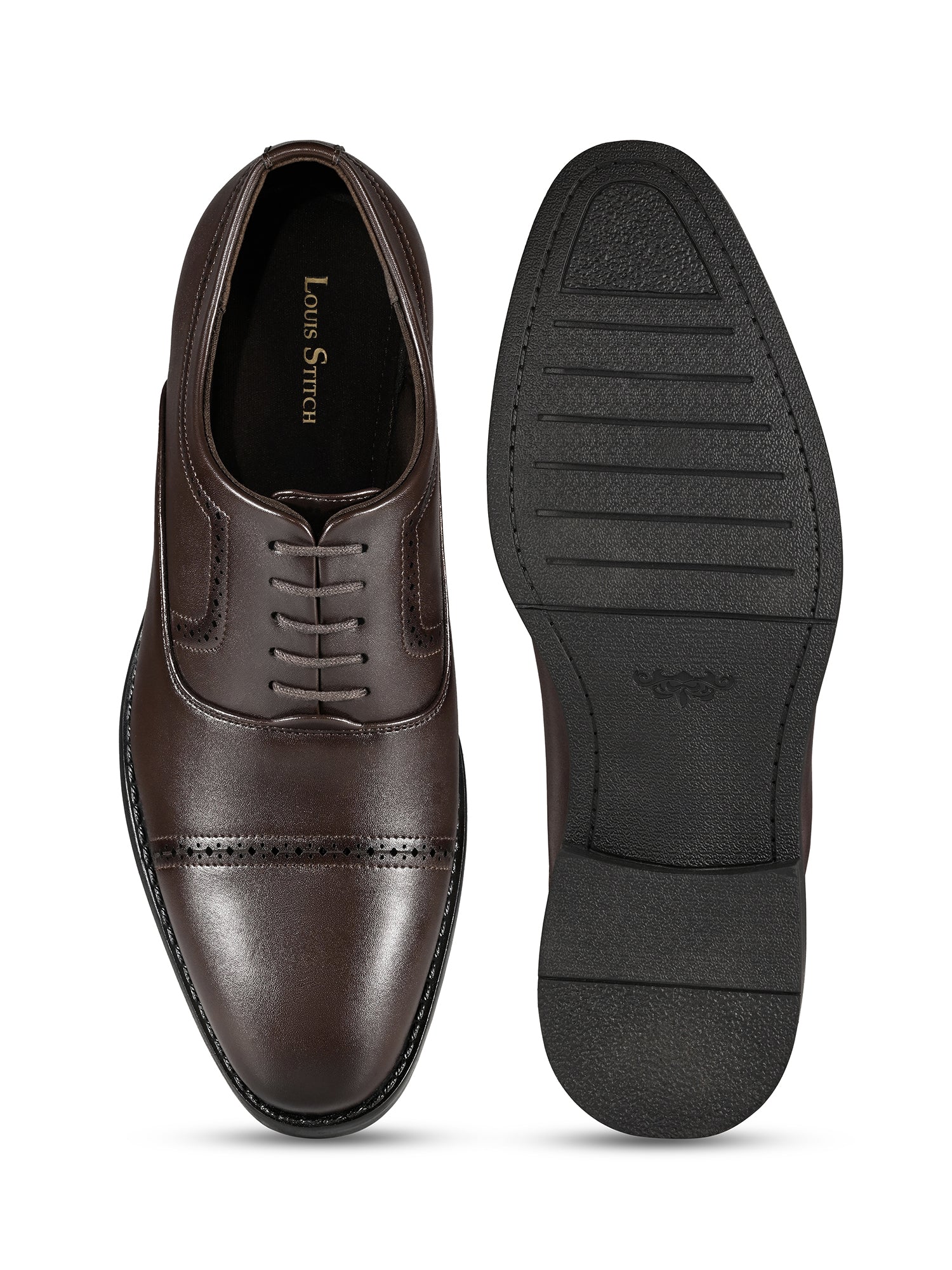 Brunette Brown Formal Oxford Lace-Up Shoes