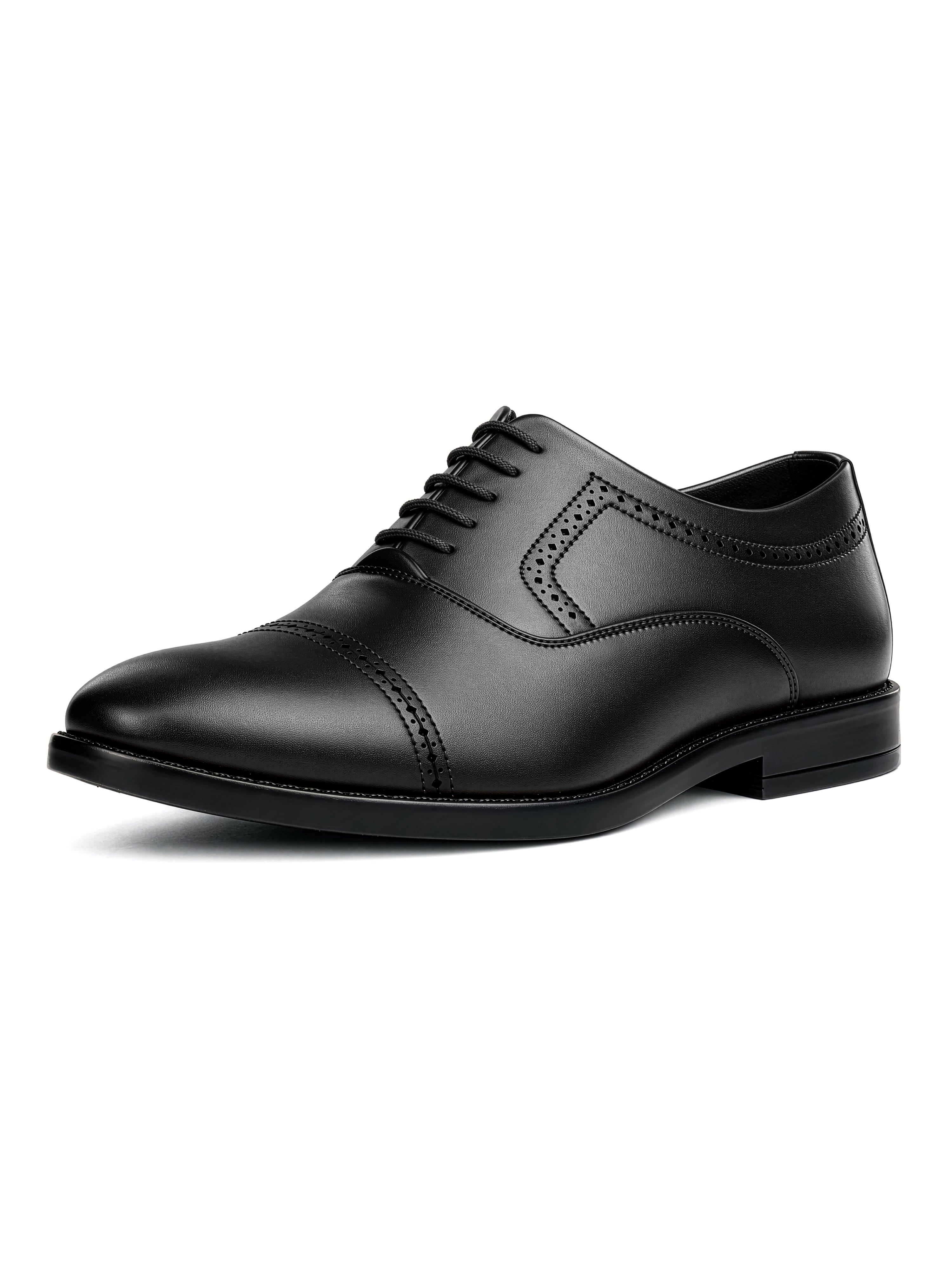 Jet Black Formal Oxford Lace-Up Shoes