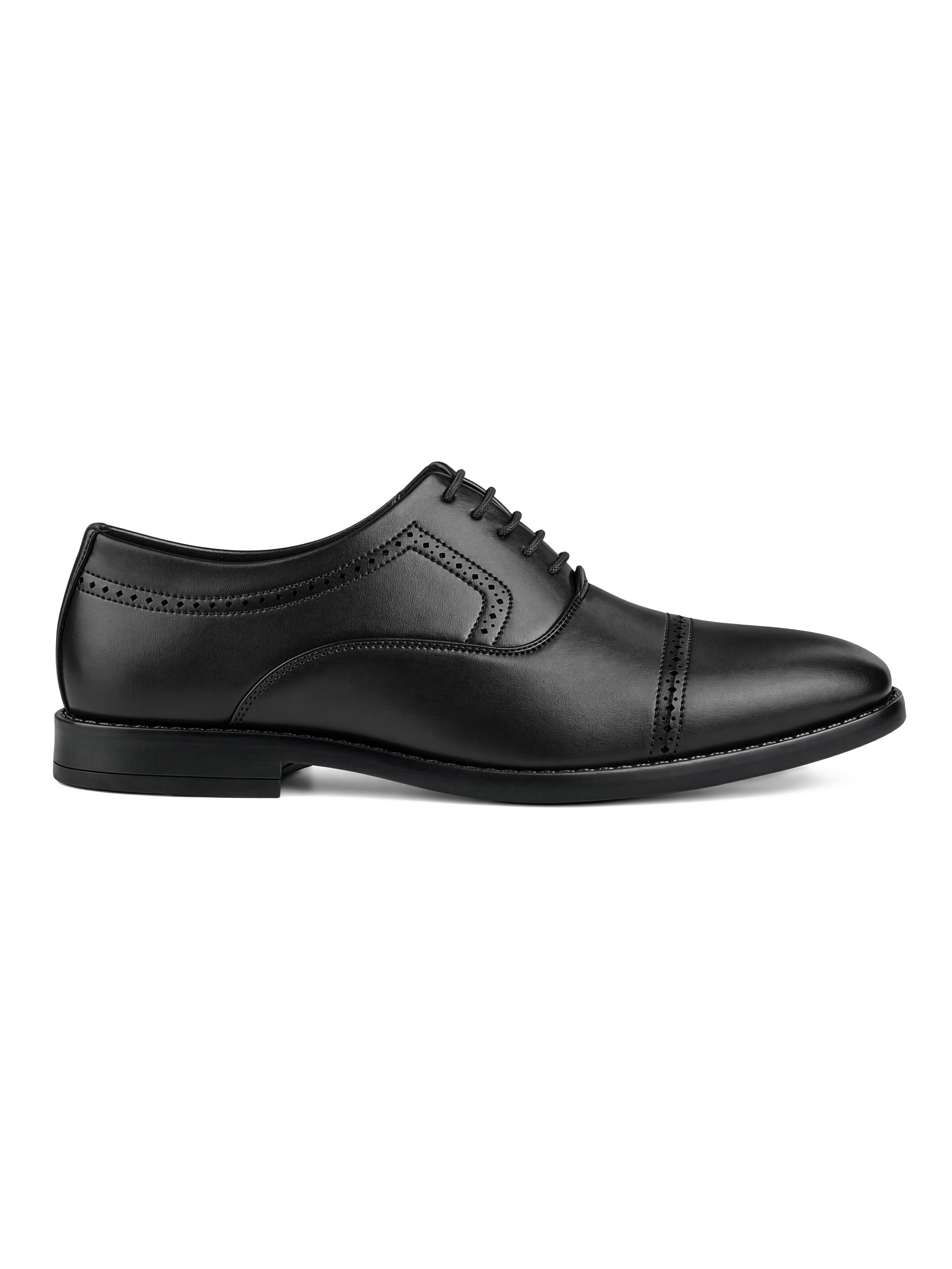 Jet Black Formal Oxford Lace-Up Shoes