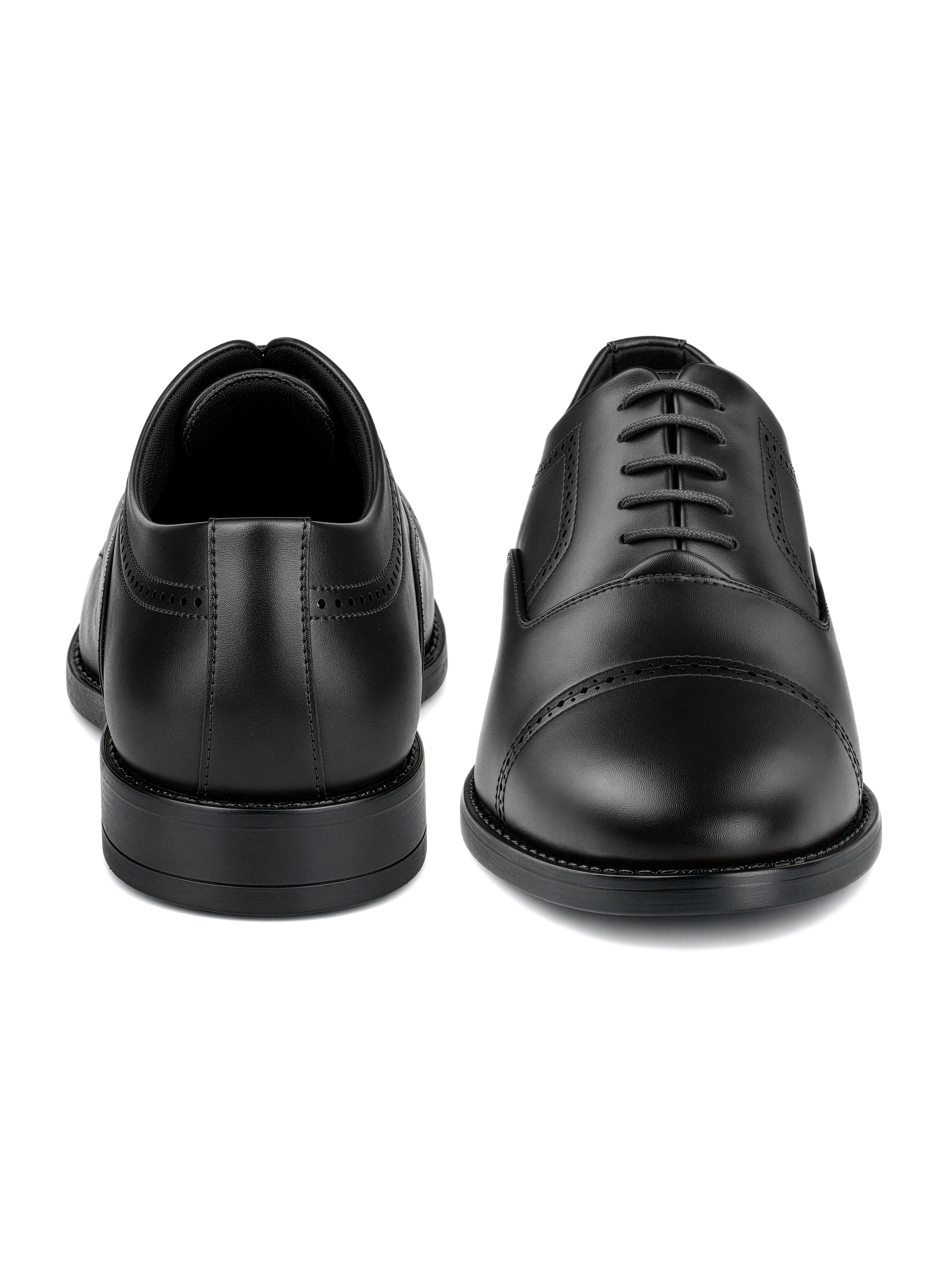 Jet Black Formal Oxford Lace-Up Shoes