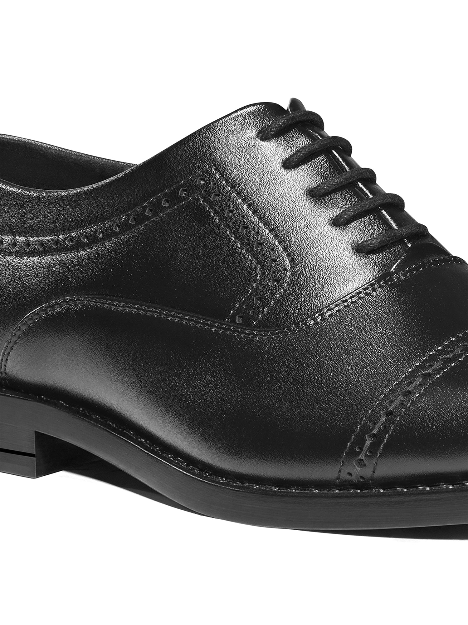 Jet Black Formal Oxford Lace-Up Shoes