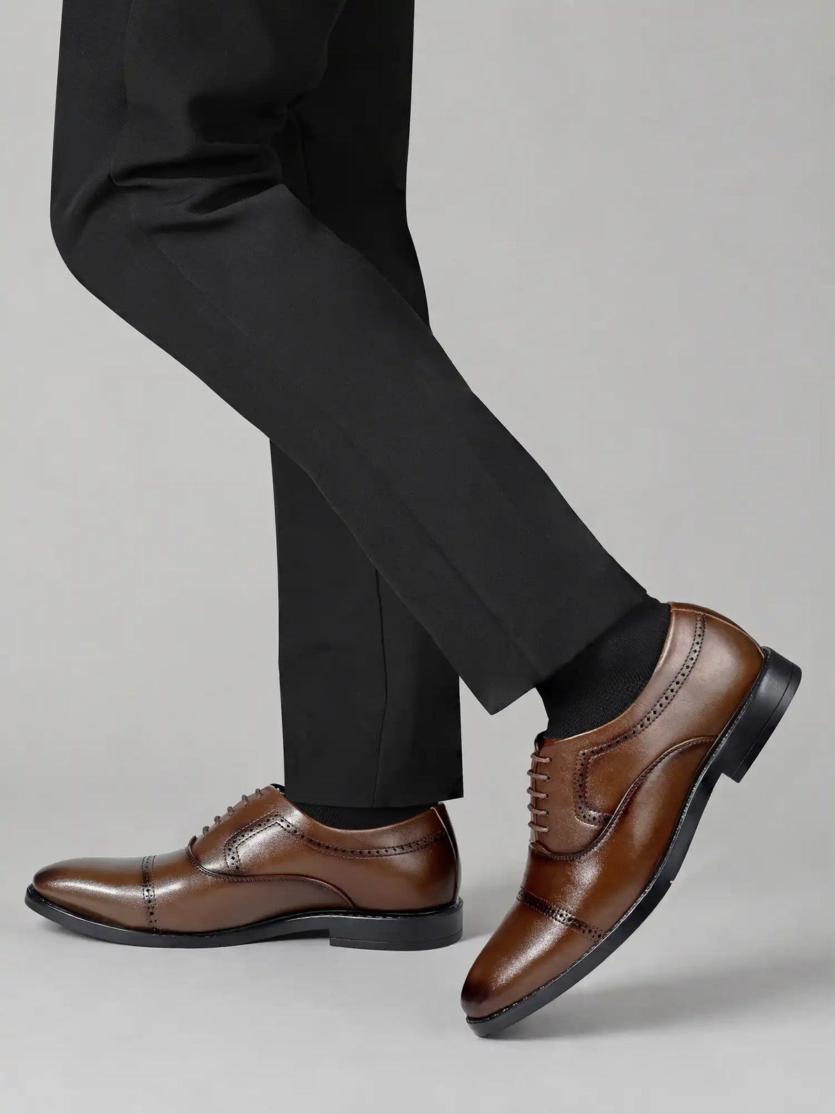 Russet Tan Formal Oxford Lace-Up Shoes