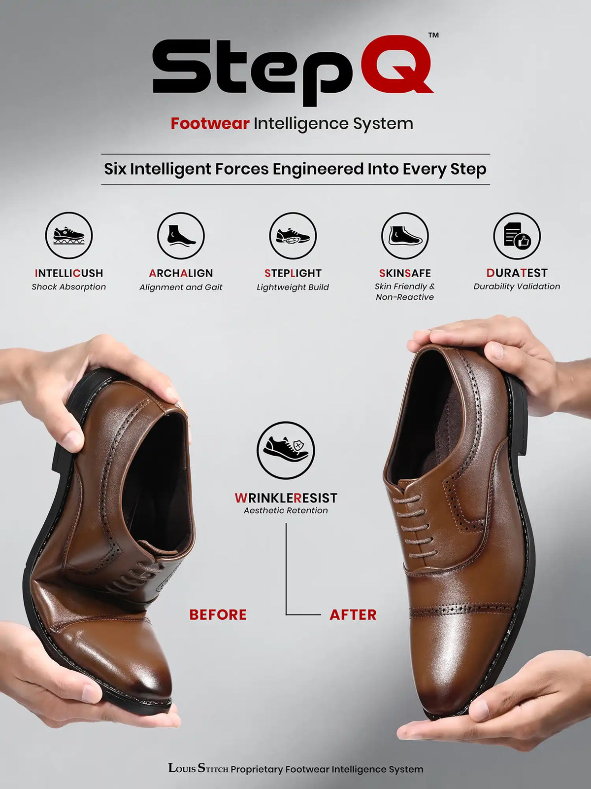 Russet Tan Formal Oxford Lace-Up Shoes