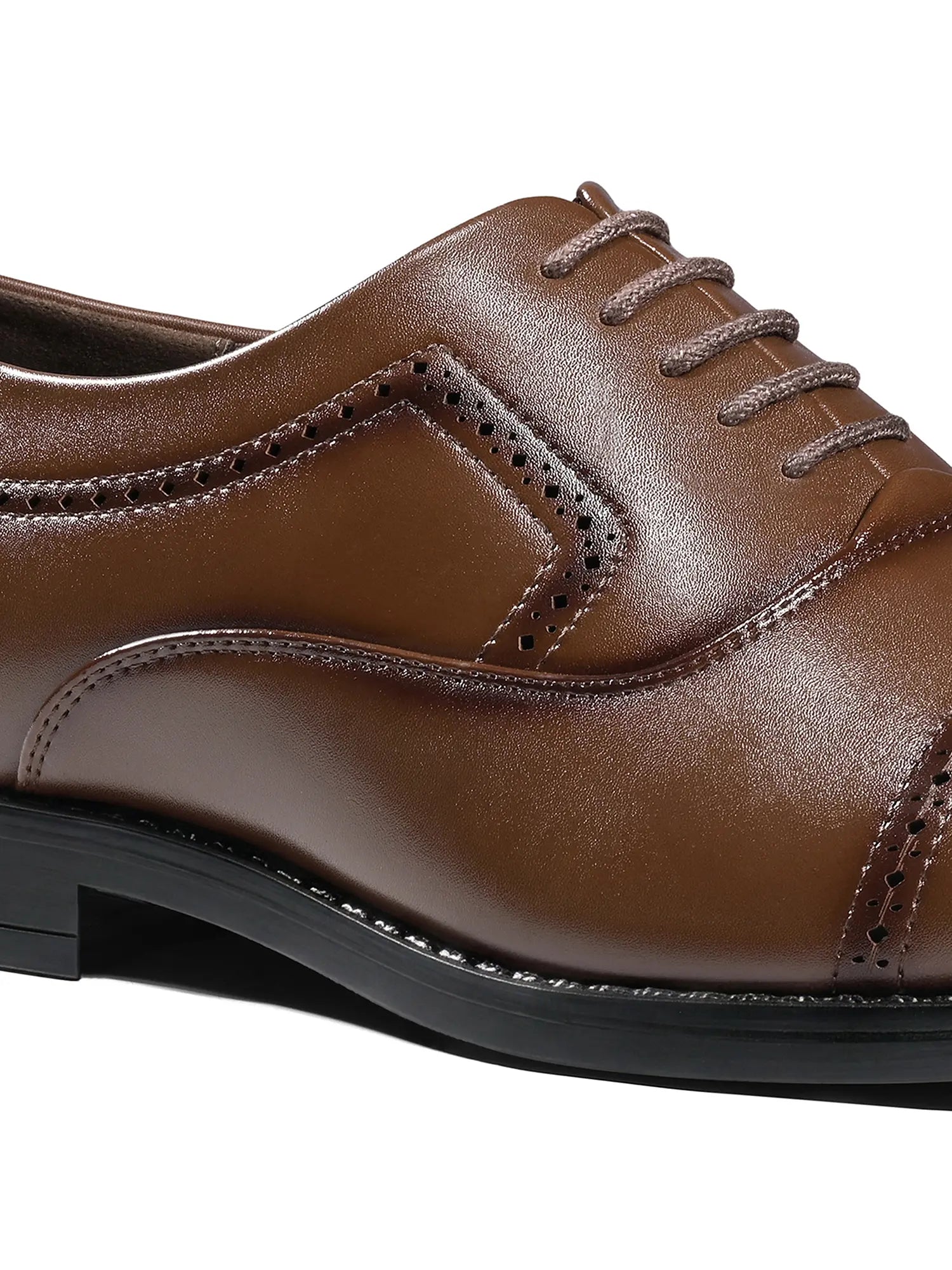 Russet Tan Formal Oxford Lace-Up Shoes
