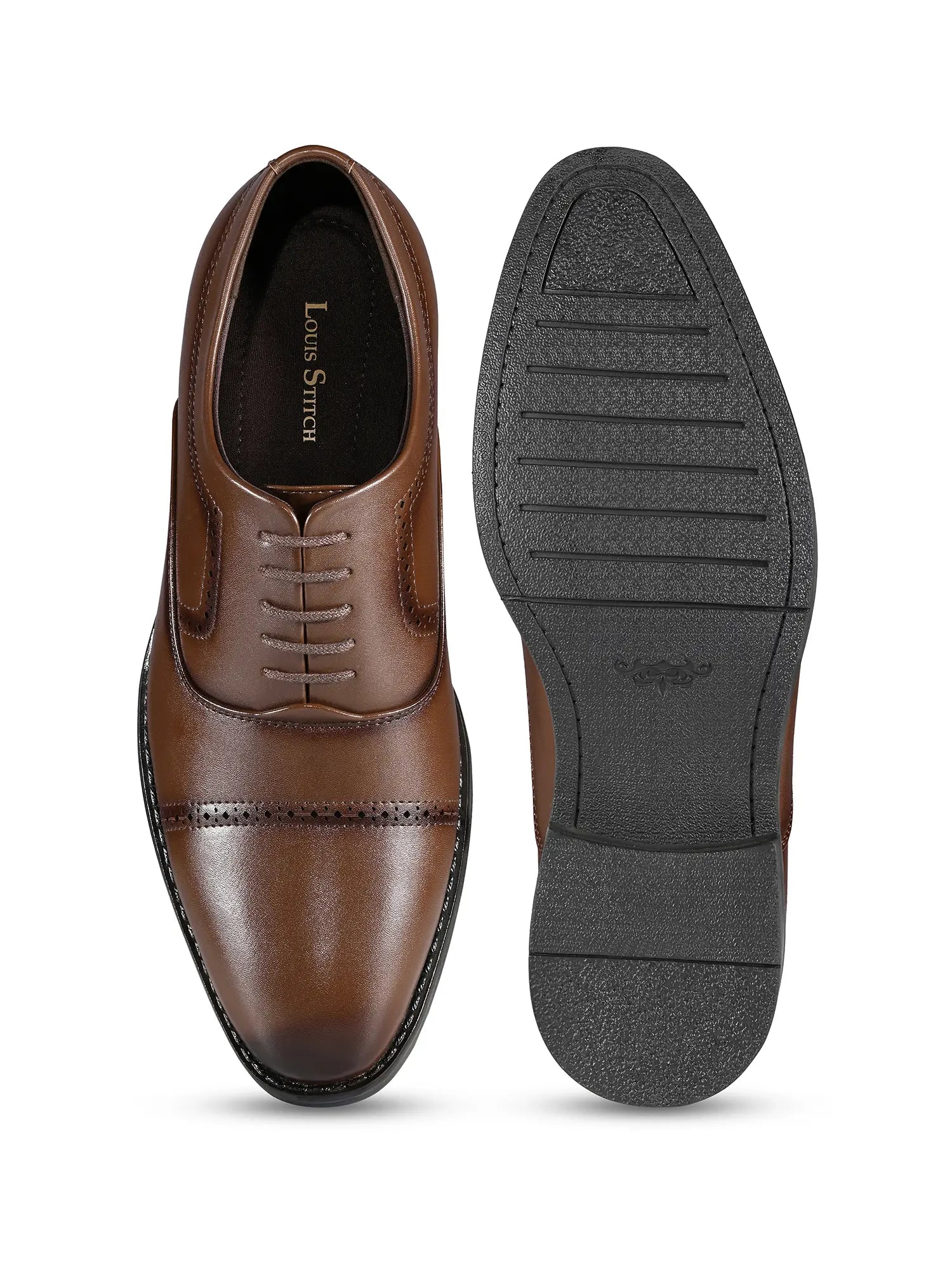 Russet Tan Formal Oxford Lace-Up Shoes