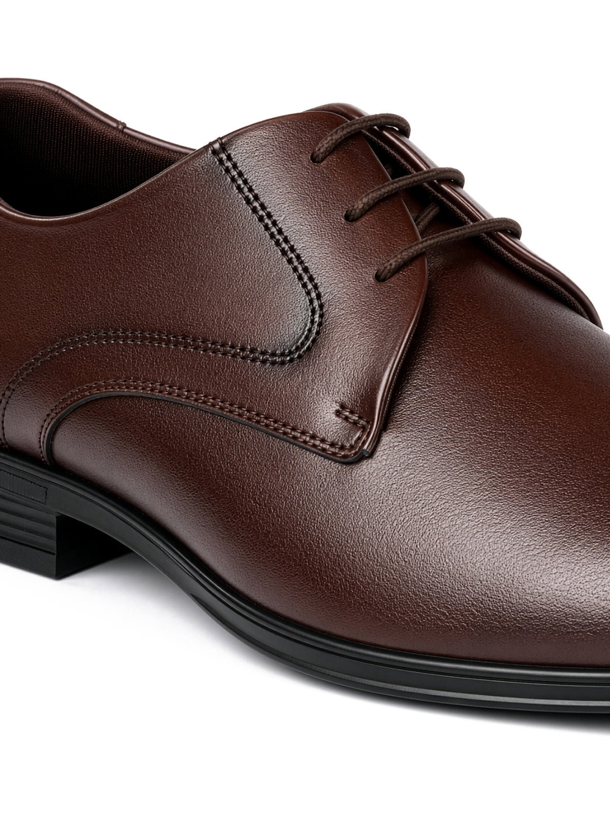 Brunette Brown Formal Lace-Up Derby Shoes