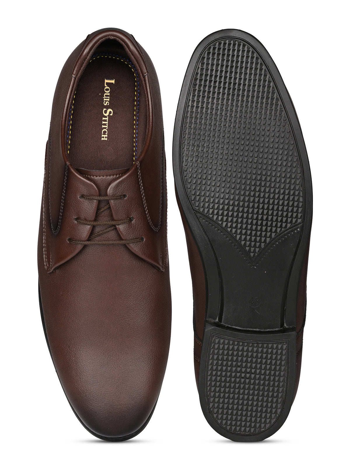 Brunette Brown Formal Lace-Up Derby Shoes