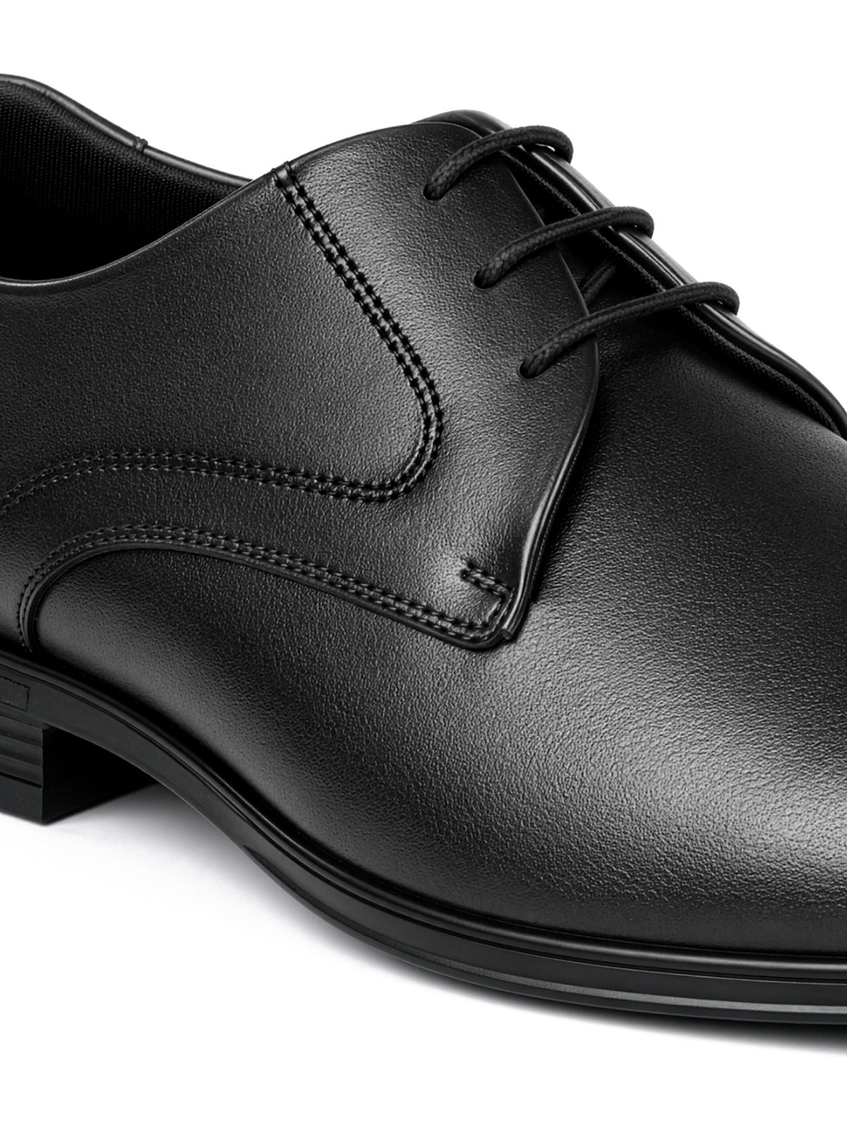 Jet Black Formal Lace-Up Derby Shoes