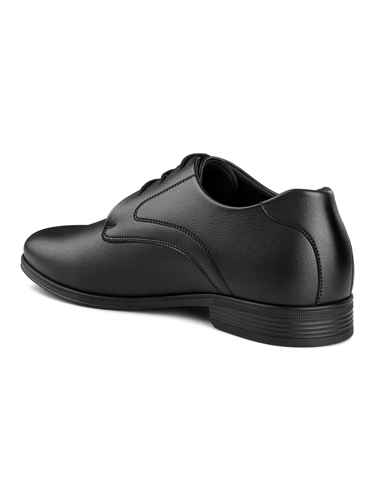 Jet Black Formal Lace-Up Derby Shoes