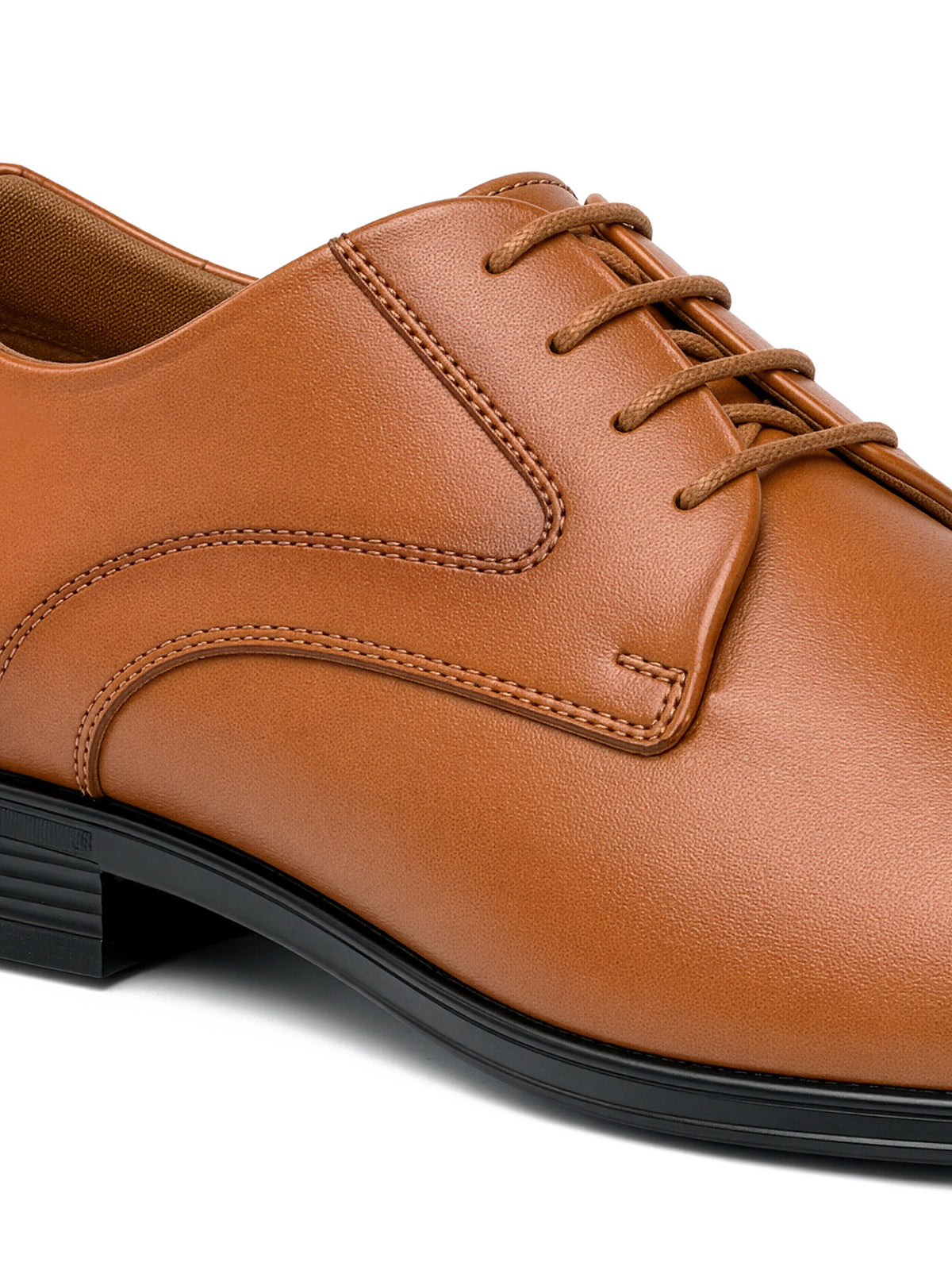 Russet Tan Formal Lace-Up Derby Shoes