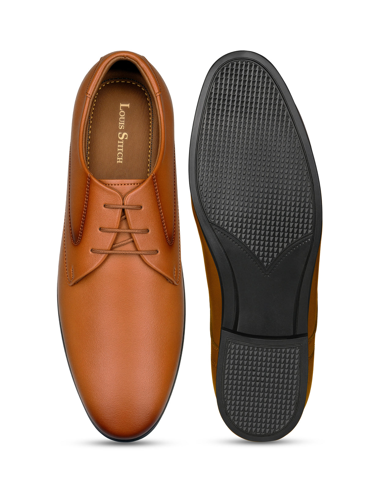 Russet Tan Formal Lace-Up Derby Shoes