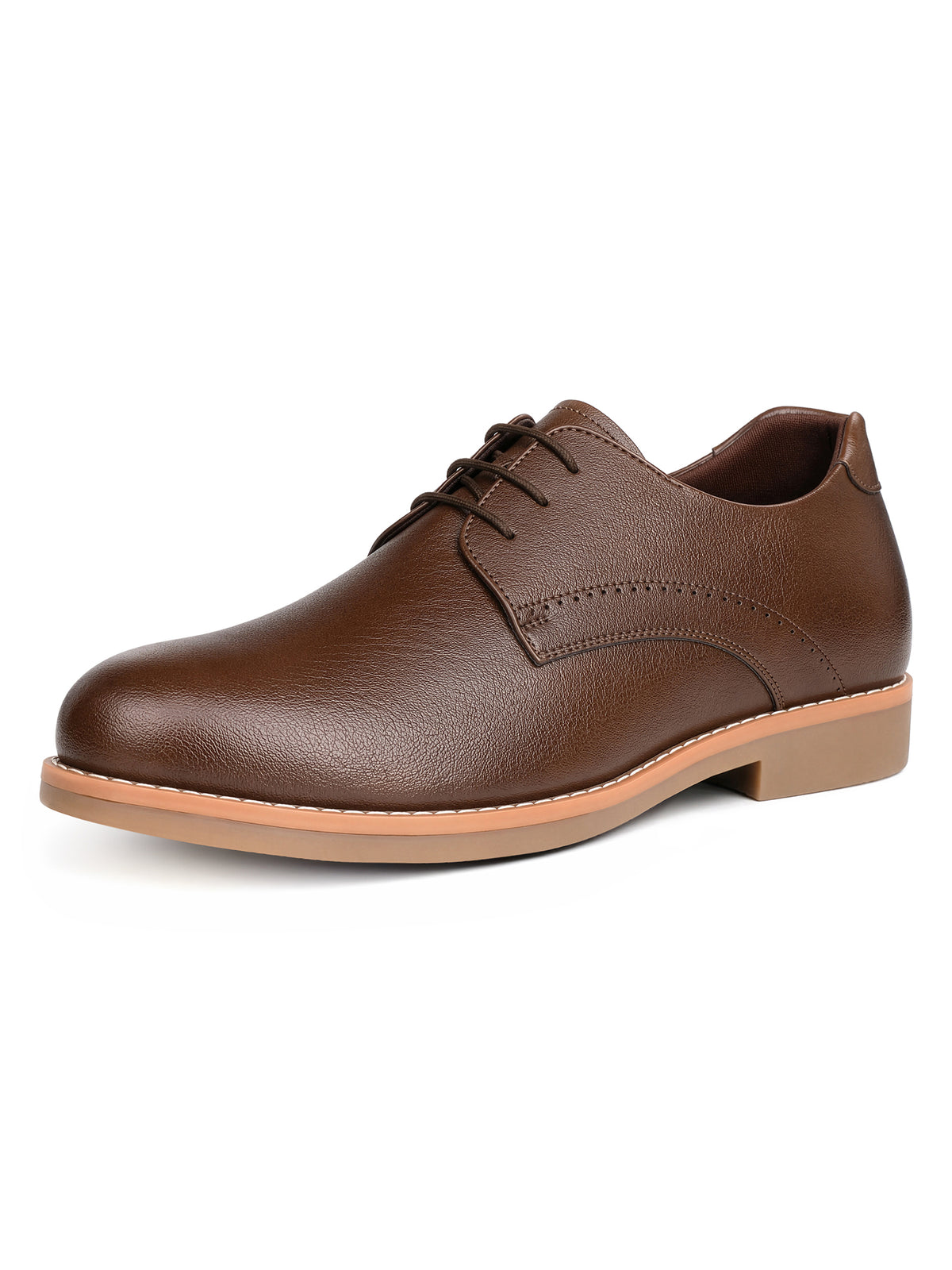 Brunette Brown Formal Lace-Up Derby Shoes
